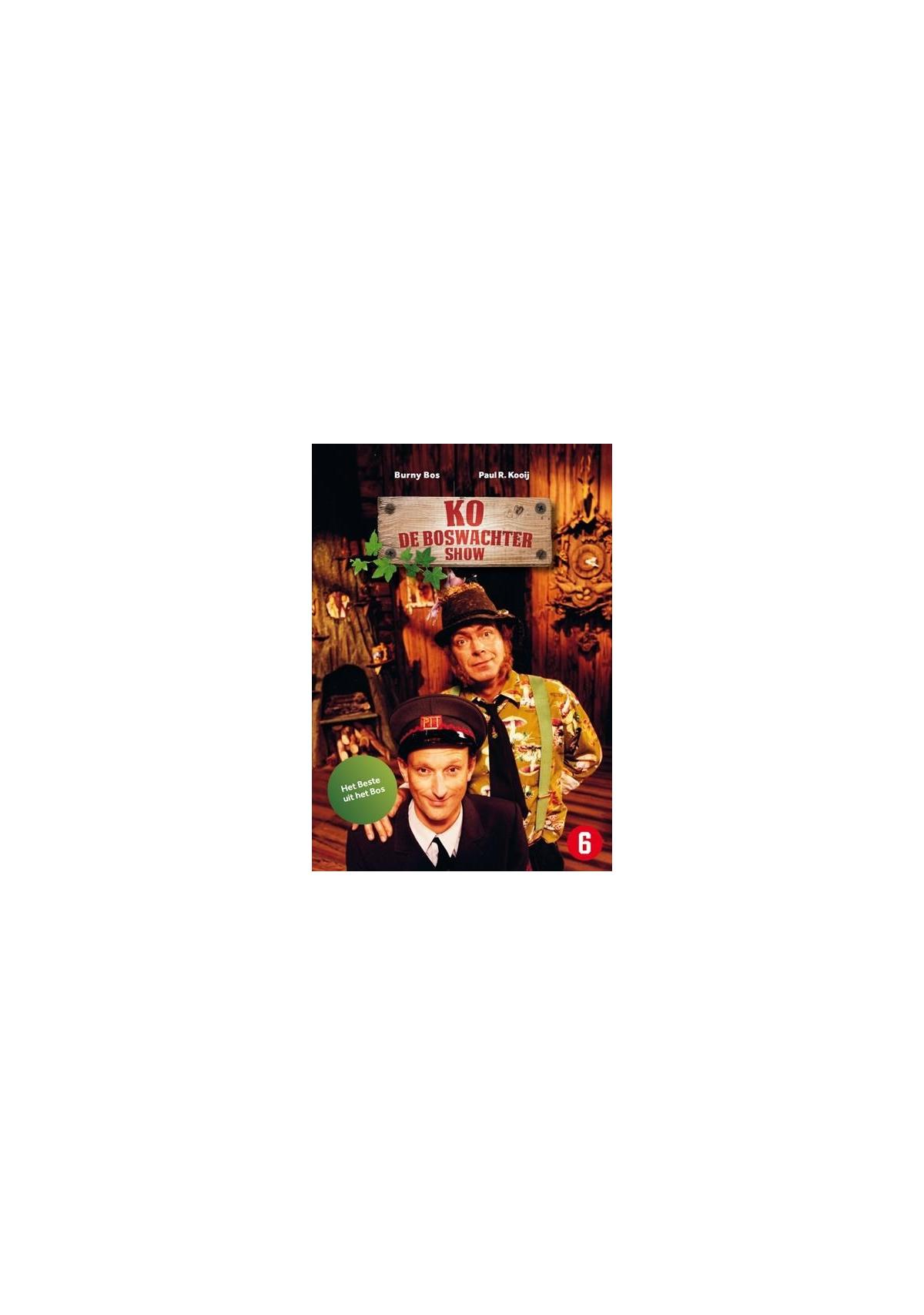 Couverture du DVD KO De Boswachter Show. Deux hommes au premier plan, dont un en uniforme.