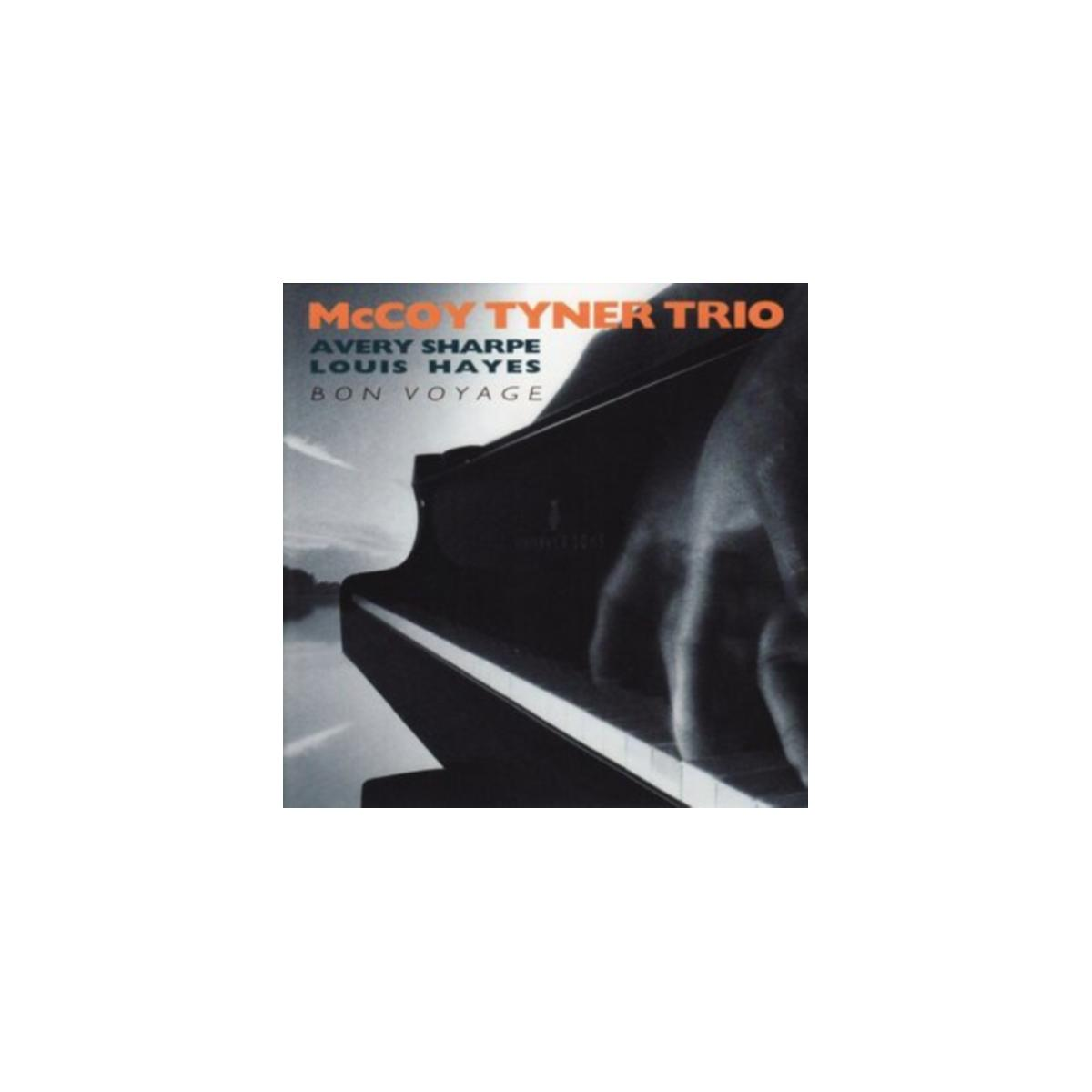 Albumhoes met piano en tekst: 'McCoy Tyner Trio, Bon Voyage'.