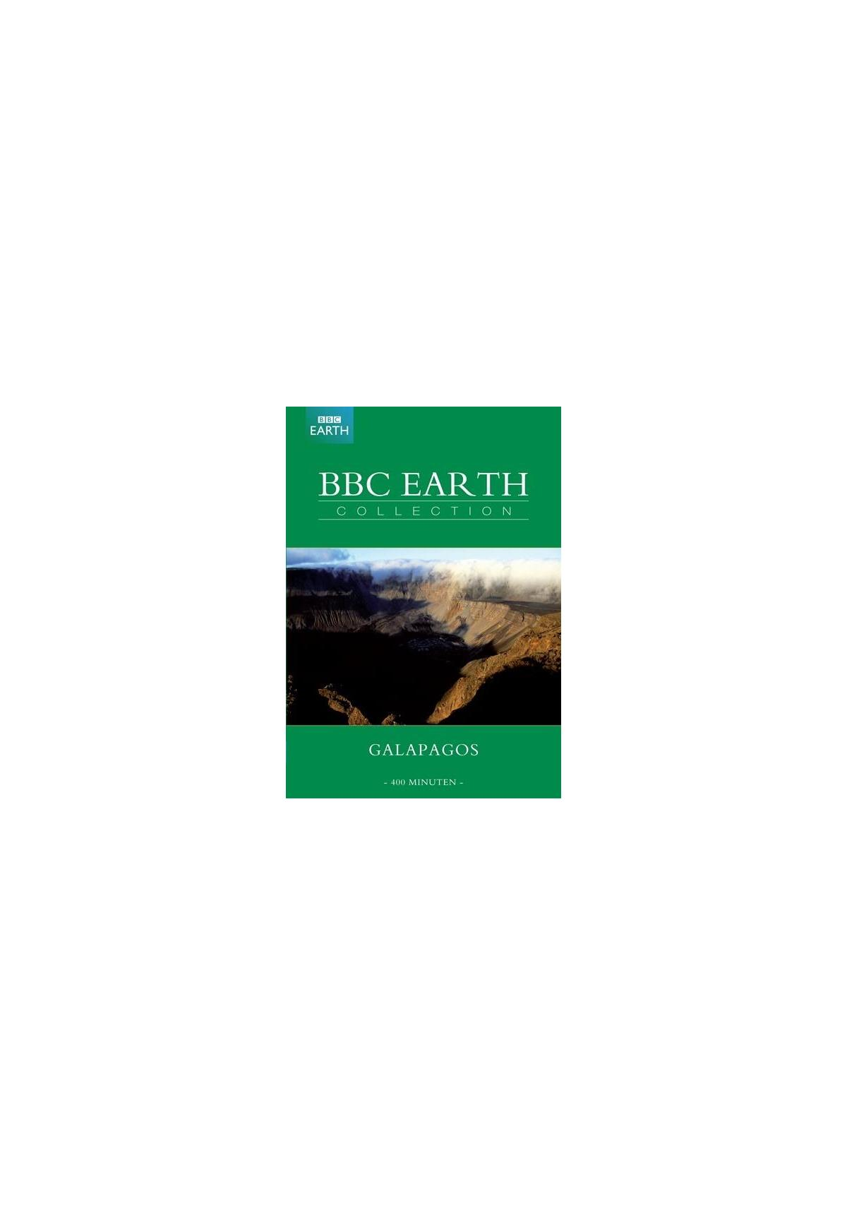DVD-hoes: Groene hoes met BBC Earth Collection, titel 'Galapagos' en een canyon afbeelding.