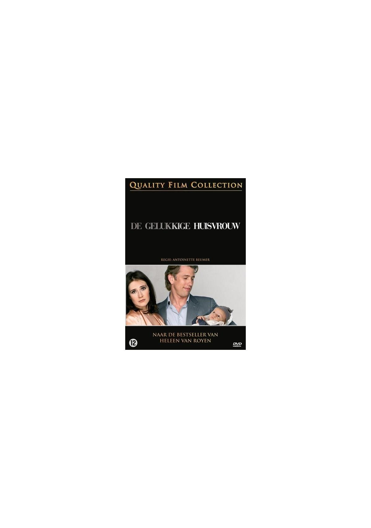 DVD-hoes: 'De Gelukkige Huisvrouw' met een familieportret, moeder, vader en baby.