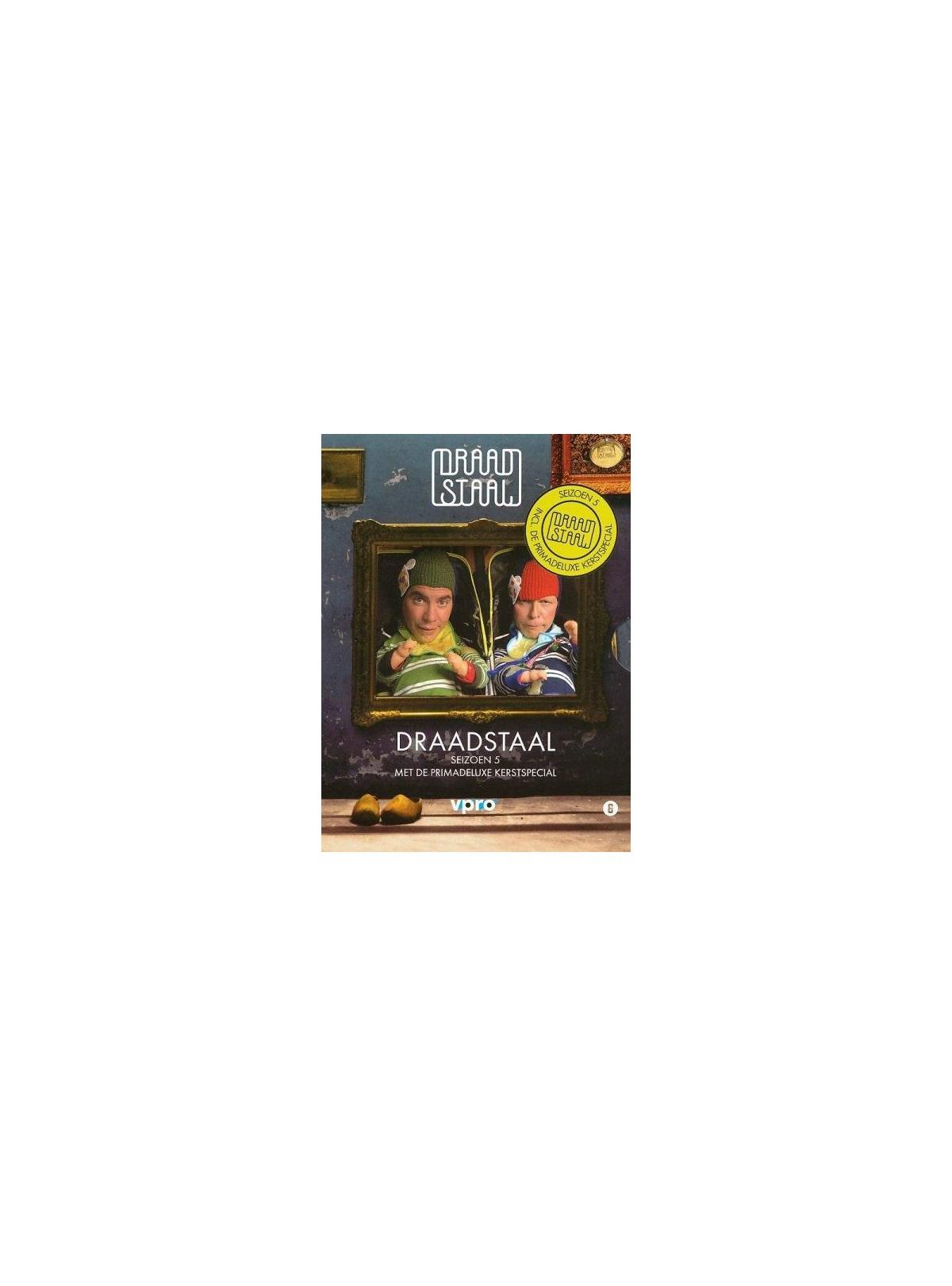 Couverture DVD : Deux garçons dans une image encadrée, titre 'Draadstaal'.