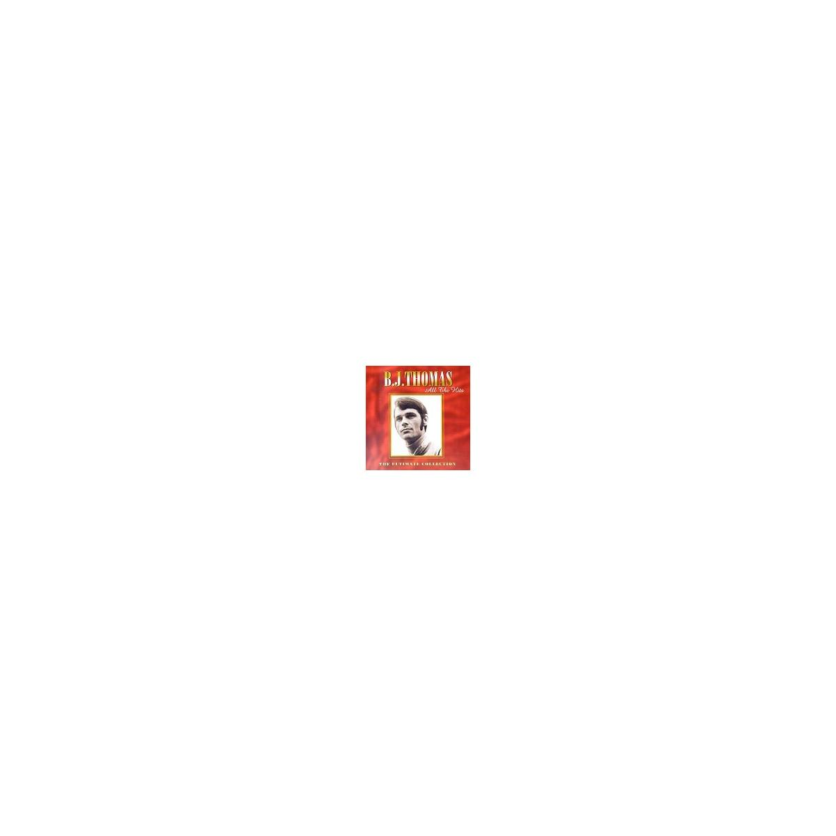 Couverture d'album: B.J. Thomas, homme en costume sur fond rouge, titre et texte de l'album.
