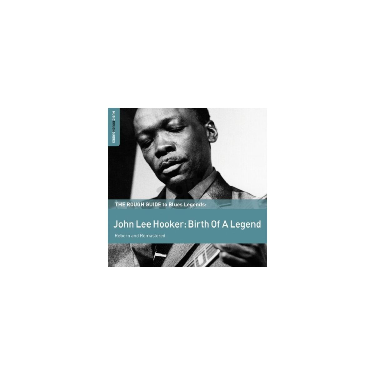 Albumhoes voor "John Lee Hooker: Birth of a Legend". Zwart-wit foto.