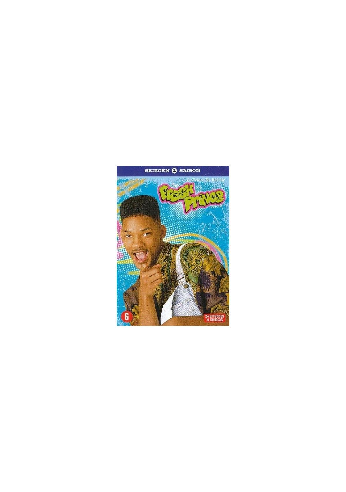 Couverture DVD de 'Fresh Prince' avec Will Smith. Fond coloré.