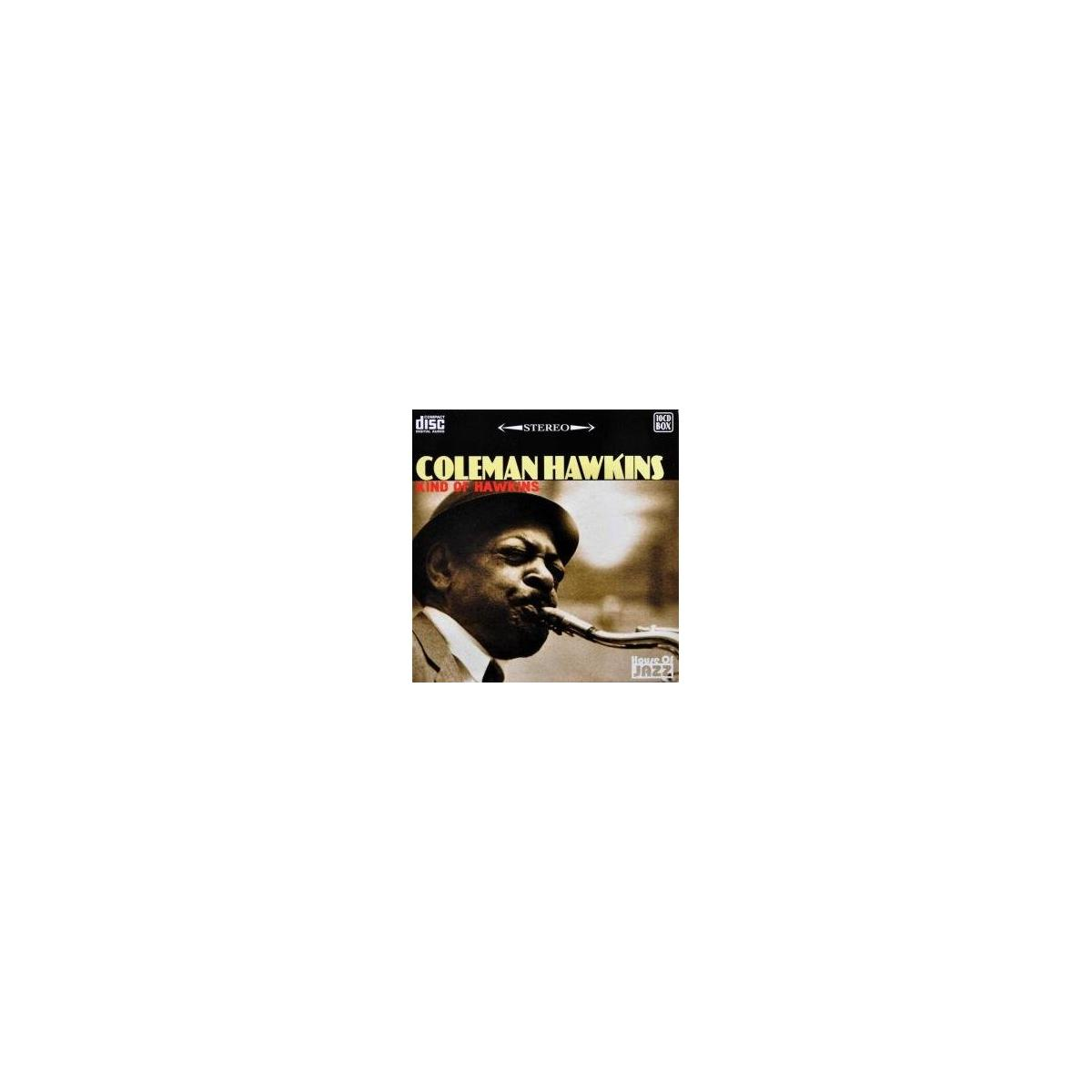 Albumhoes met Coleman Hawkins, een jazzmuzikant, die een saxofoon bespeelt, getiteld 'Bean And The Boys'.