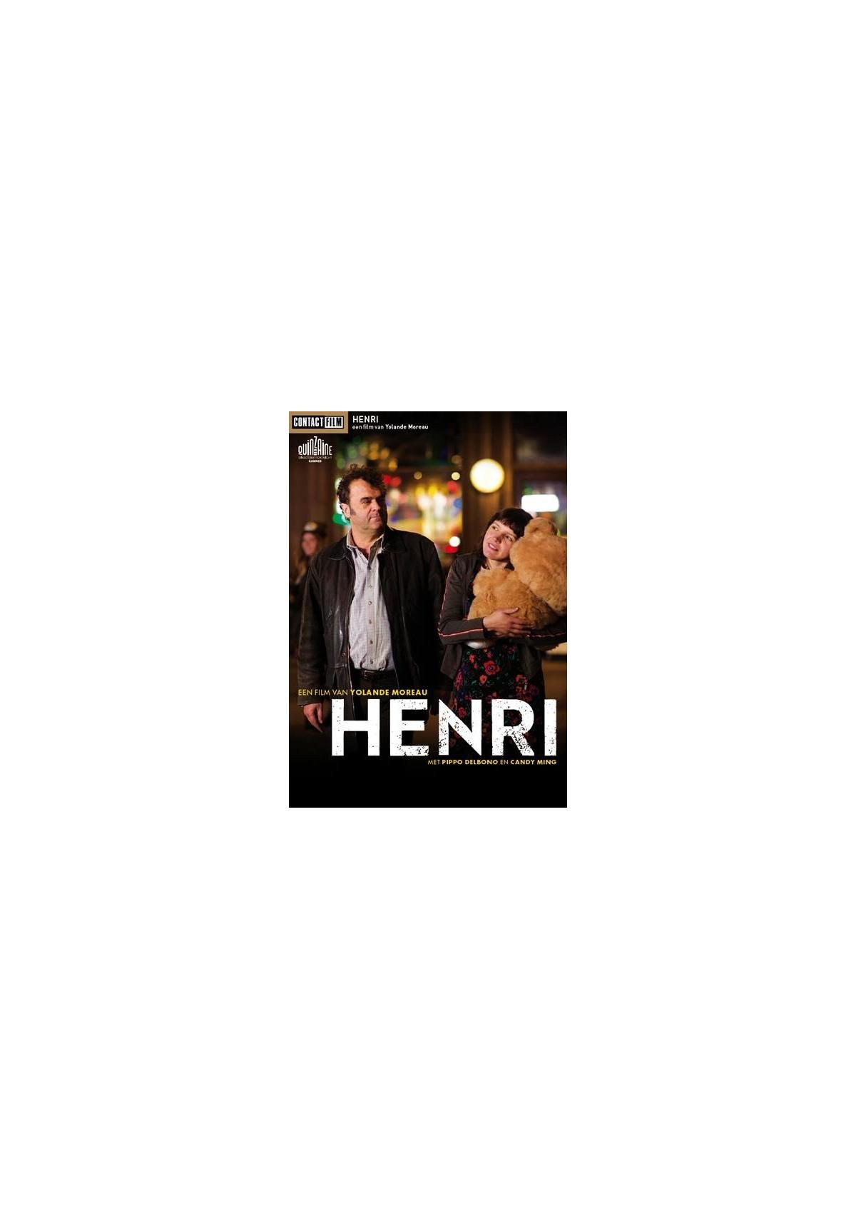 Affiche de film. Homme et femme dans la rue. Titre : HENRI.