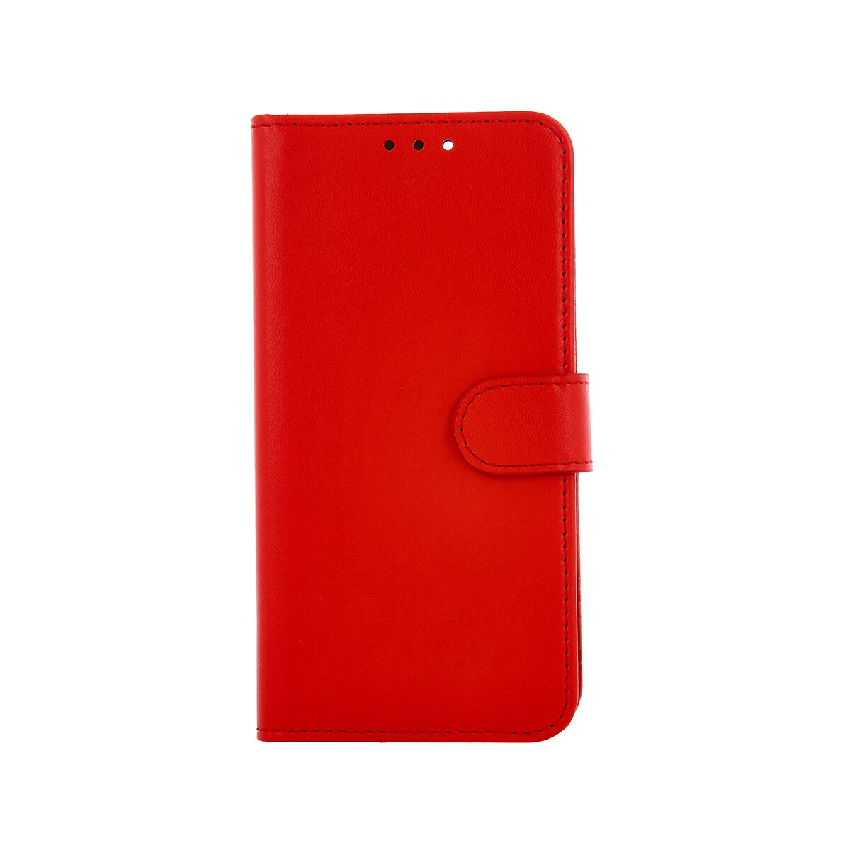 Una custodia per telefono rossa con una cinghia per chiuderla.