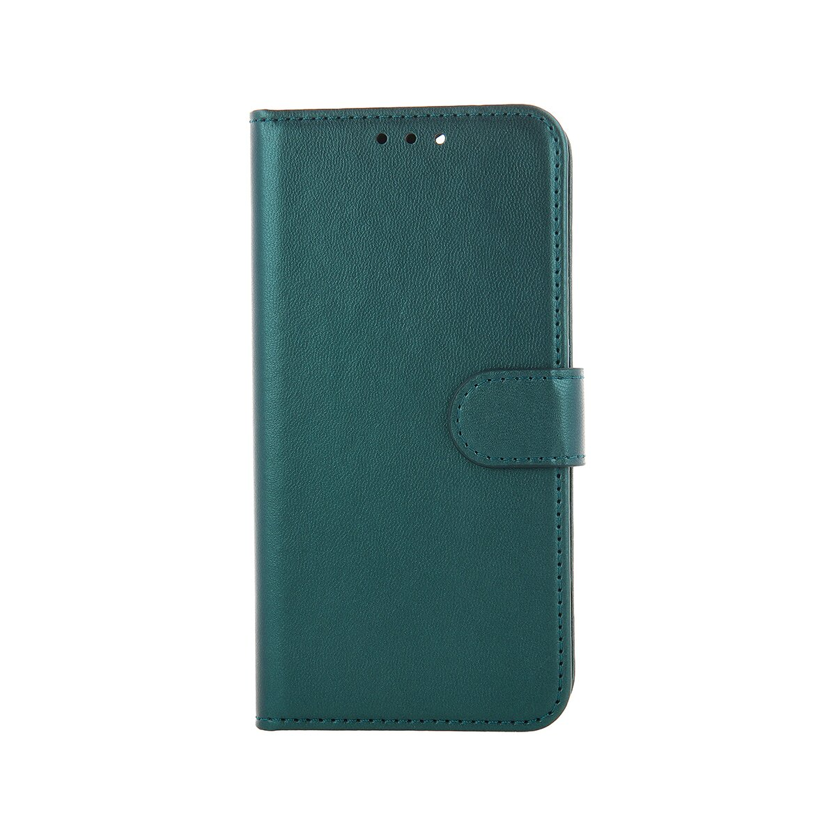 Una custodia per telefono verde acqua con chiusura.