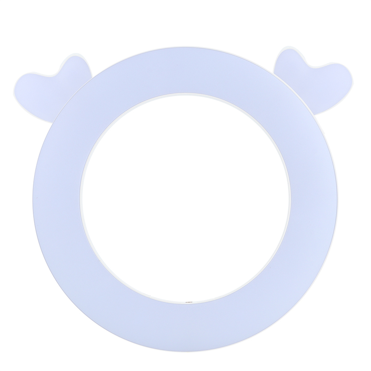 Blaues Ringlicht mit zwei weißen Hörnern.