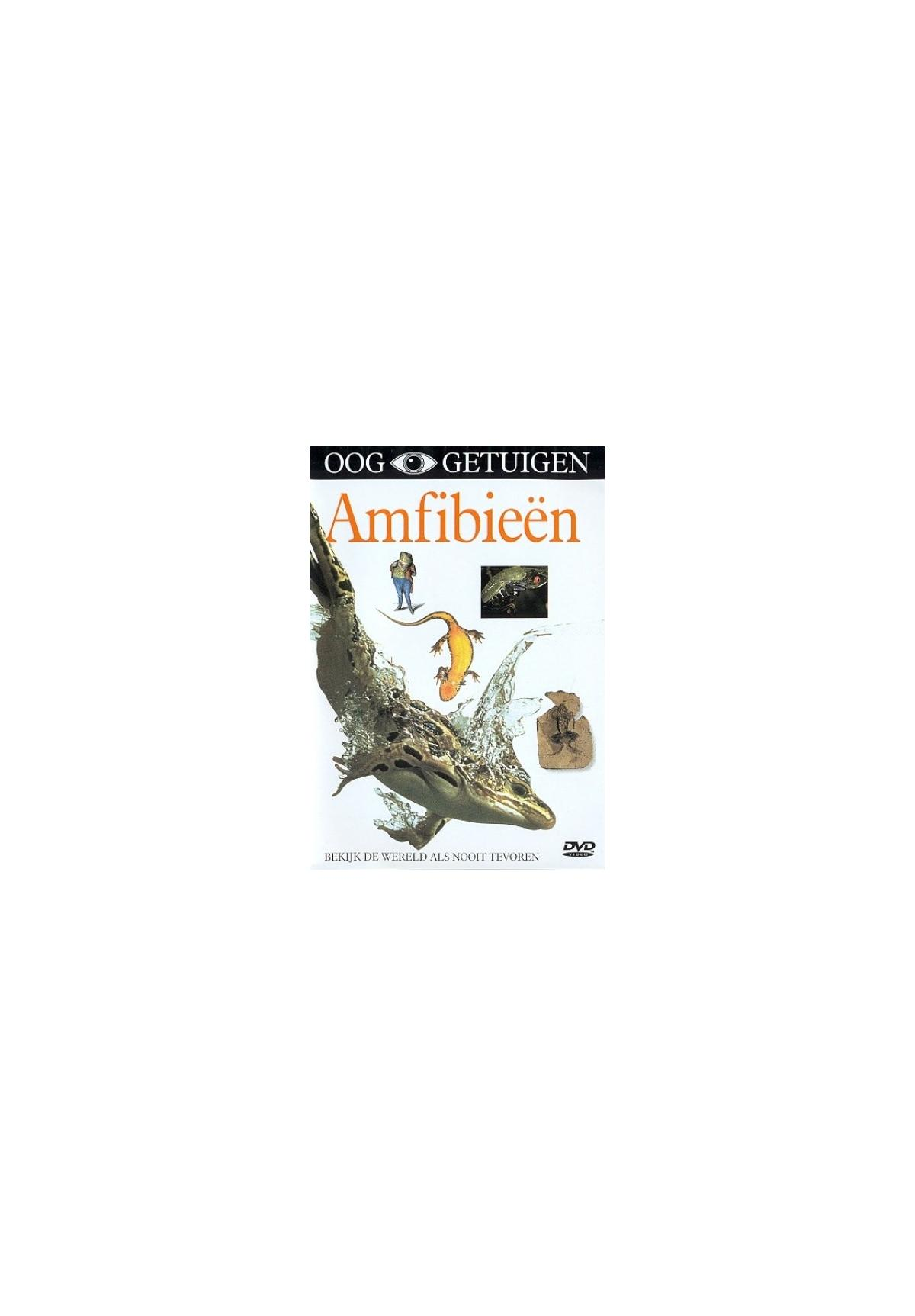 Une jaquette de DVD sur les amphibiens, montrant une grenouille et une personne dans une scène aquatique.