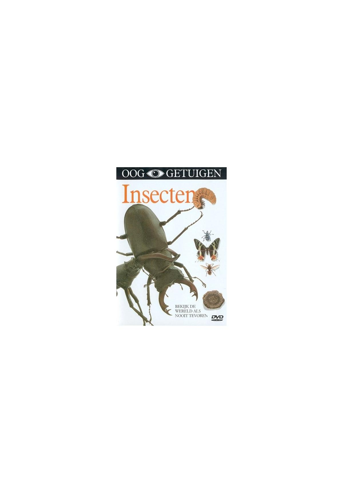 DVD-hoes met insecten. Een grote kever en andere insecten zijn zichtbaar.