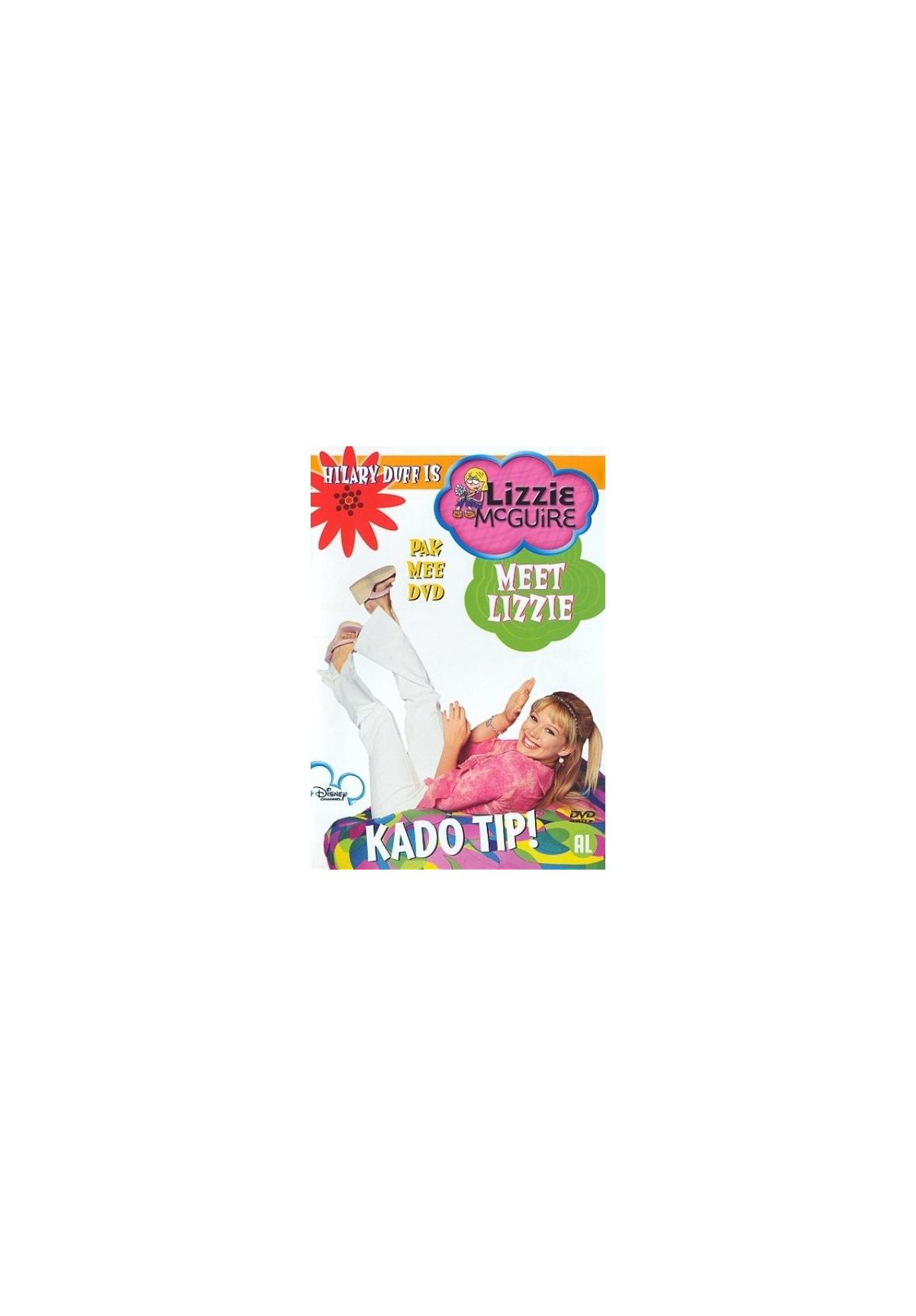 Couverture DVD de 'Lizzie McGuire'. Hilary Duff est sur la couverture avec un design coloré.