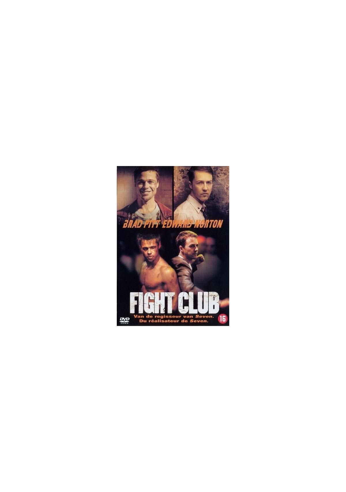 Couverture DVD : Brad Pitt et Edward Norton sur la couverture du film 'Fight Club'.