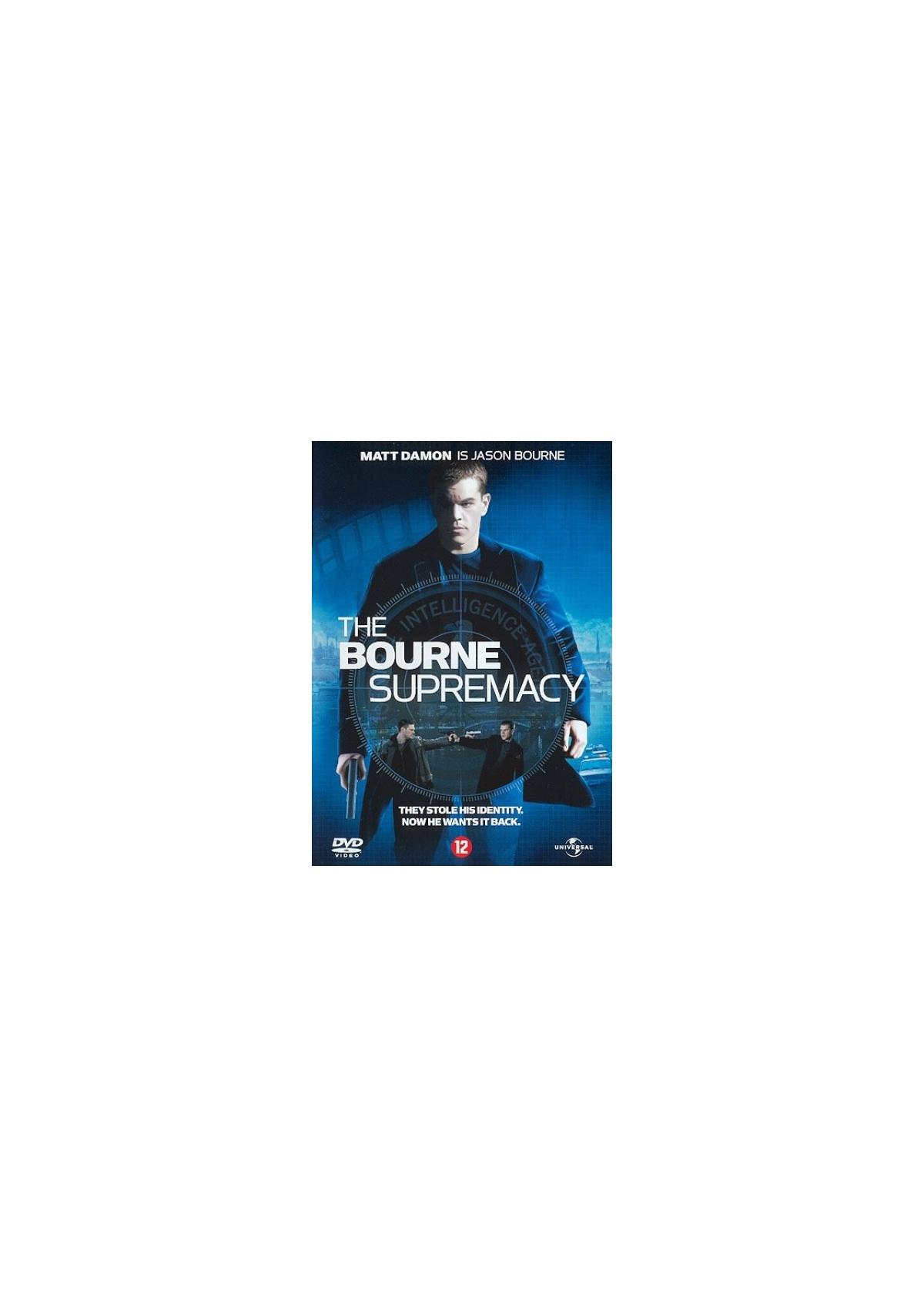 DVD-hoes: Matt Damon op de hoes van 'The Bourne Supremacy'.