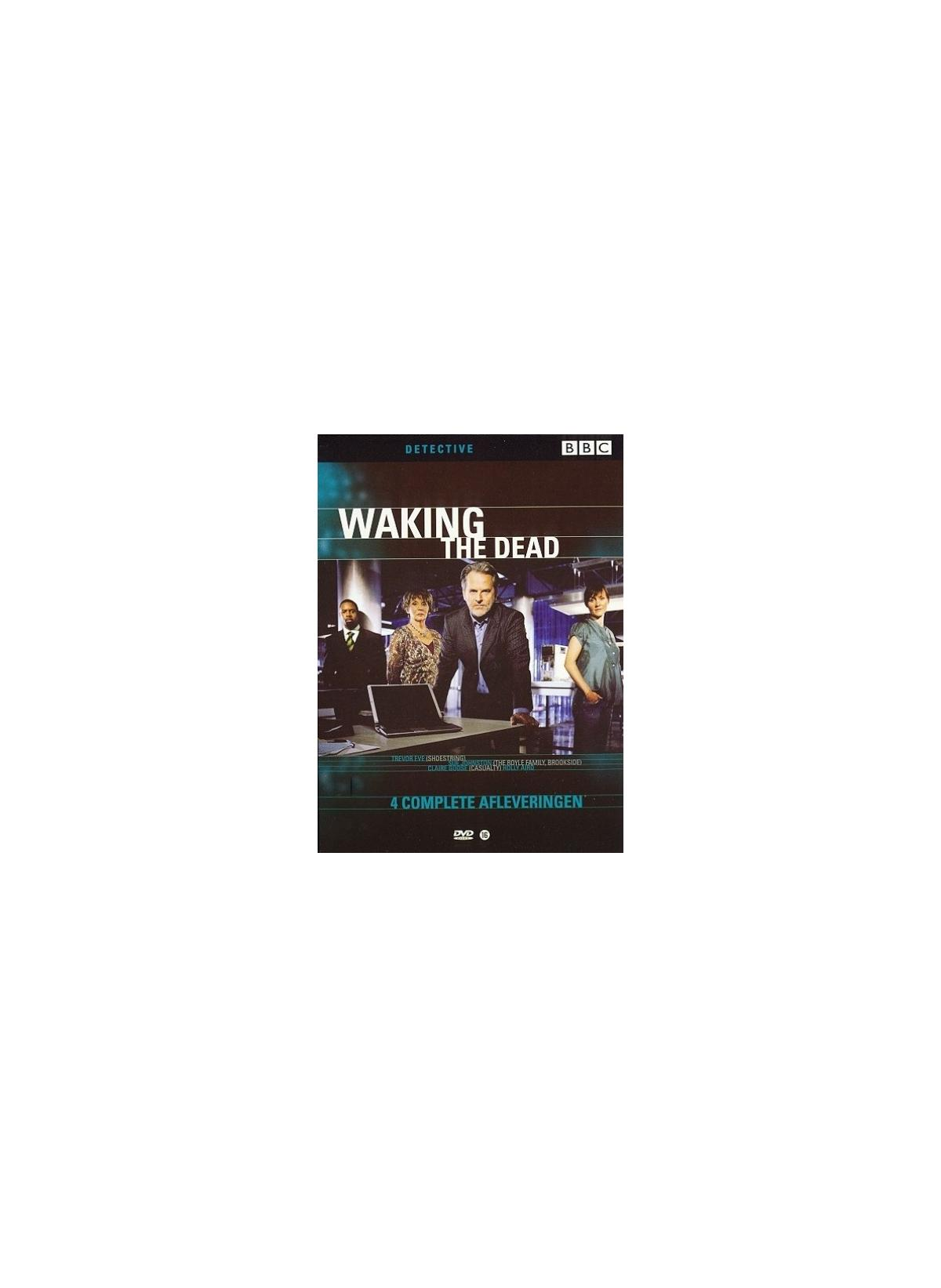 DVD-hoes, Waking the Dead. Vier mensen staan, titel en logo bovenaan.