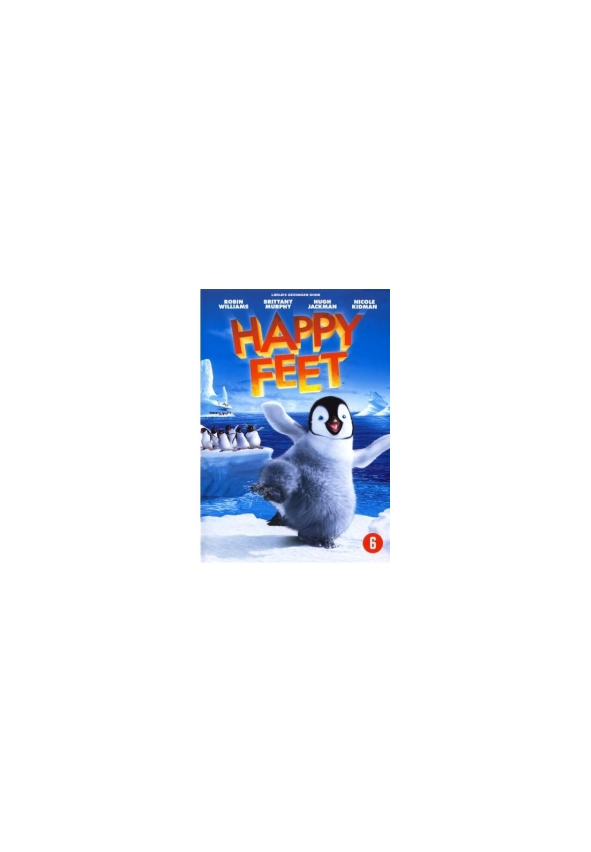 Happy Feet-filmaffiche met een pinguïn.