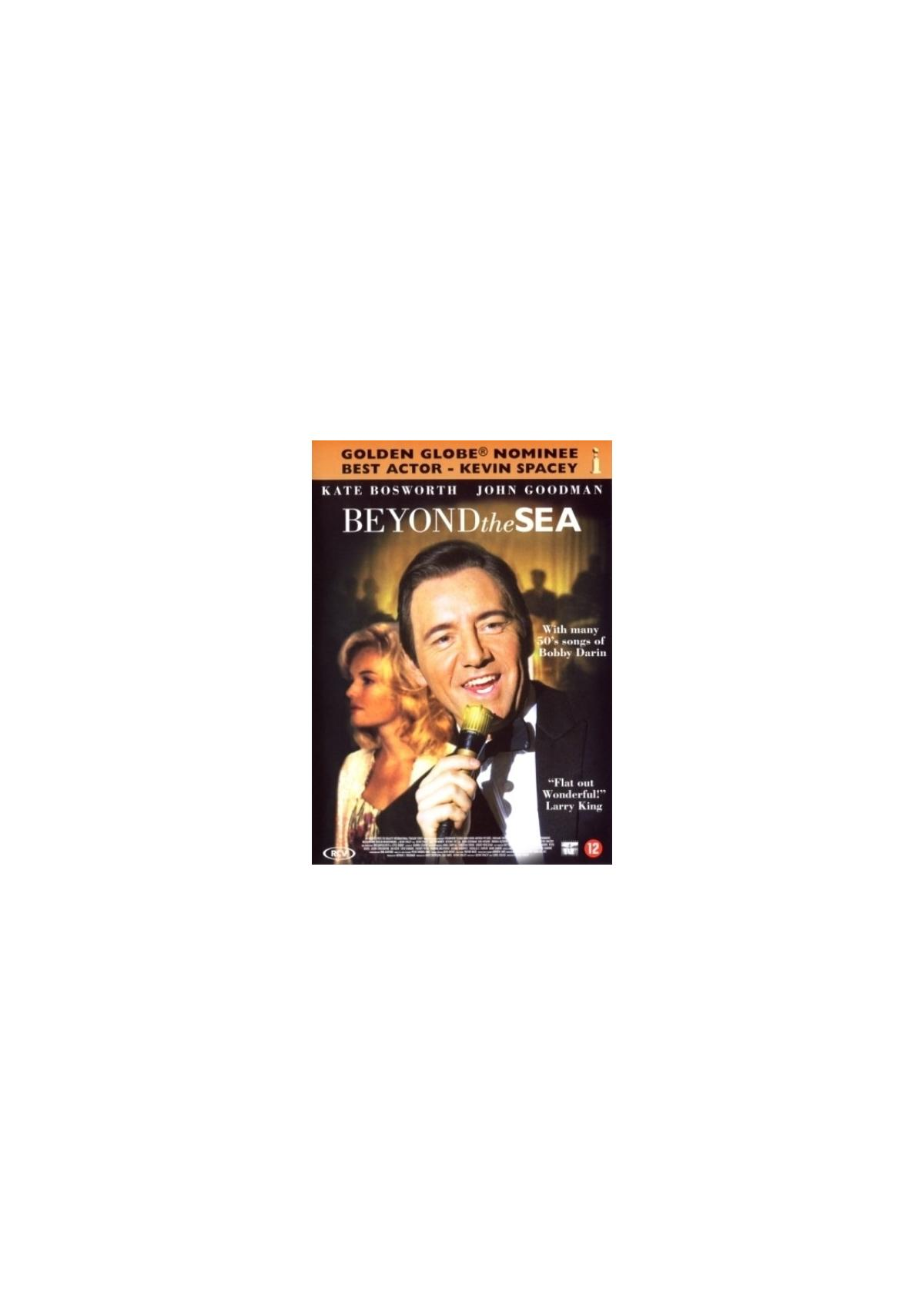 Couverture DVD Beyond the Sea : Kevin Spacey avec un micro, femme en arrière-plan.