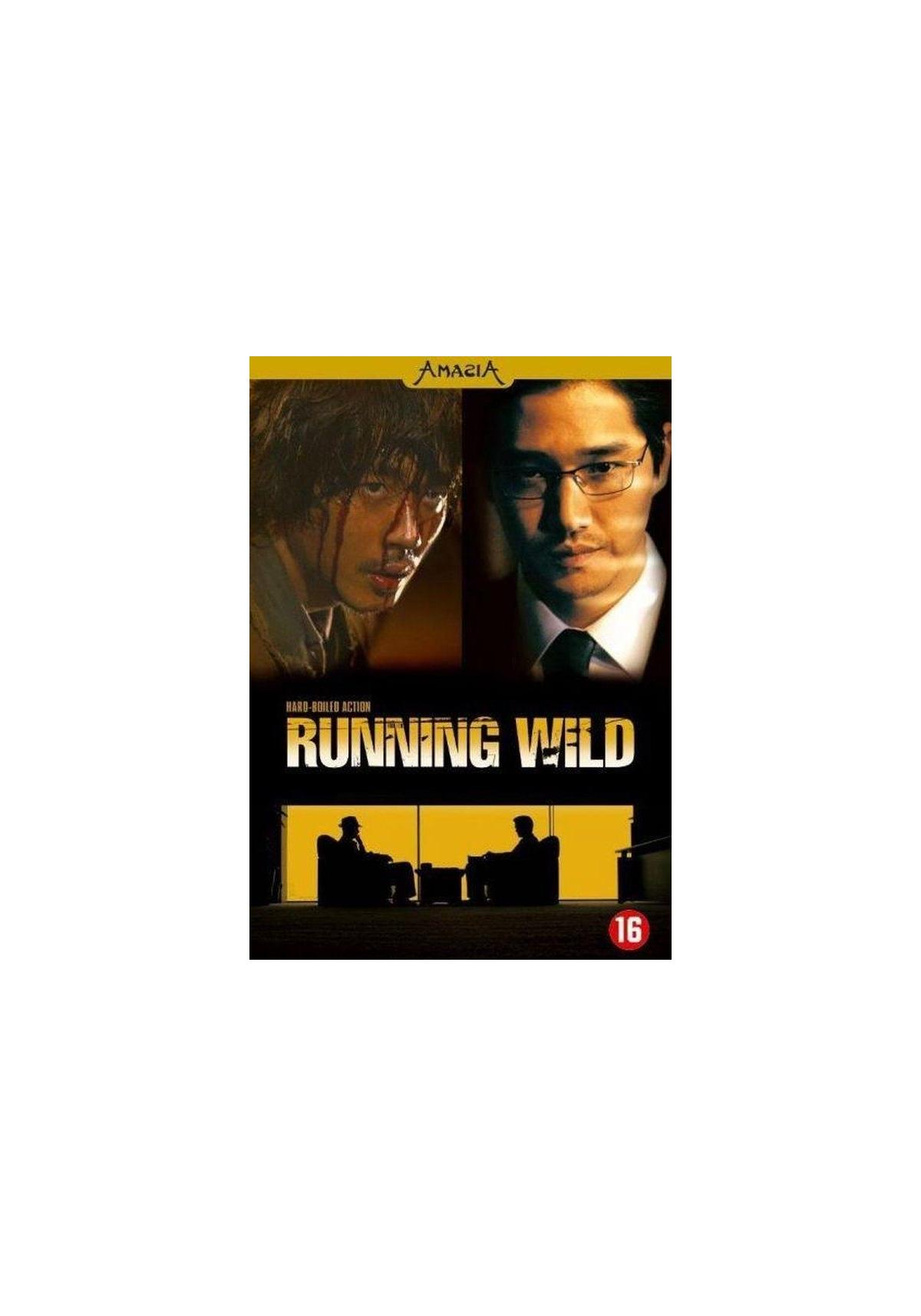 Filmposter met twee mannen. Titel: Running Wild.
