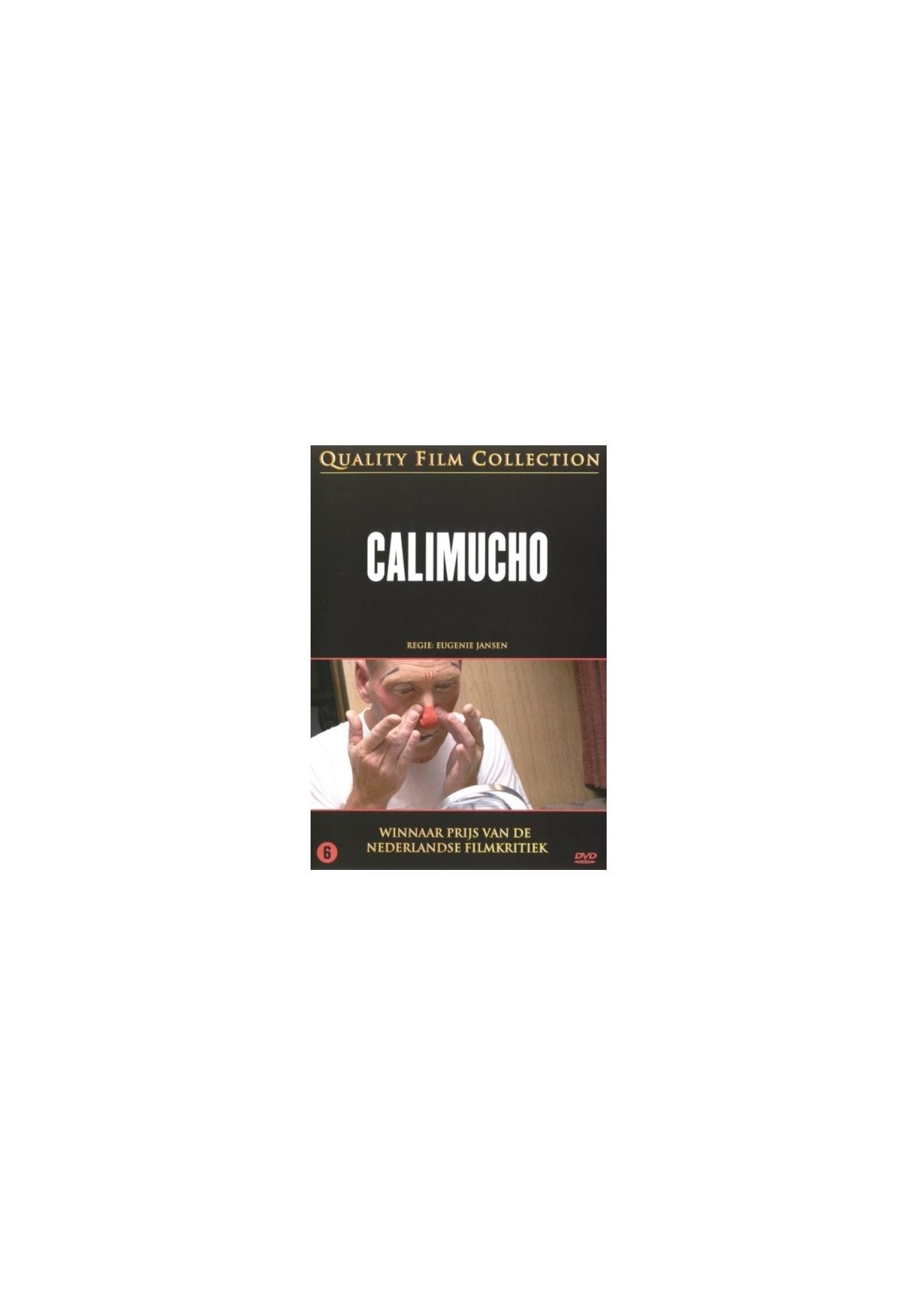 Couverture DVD pour Calimucho. Un homme avec un nez rouge se touche le visage.