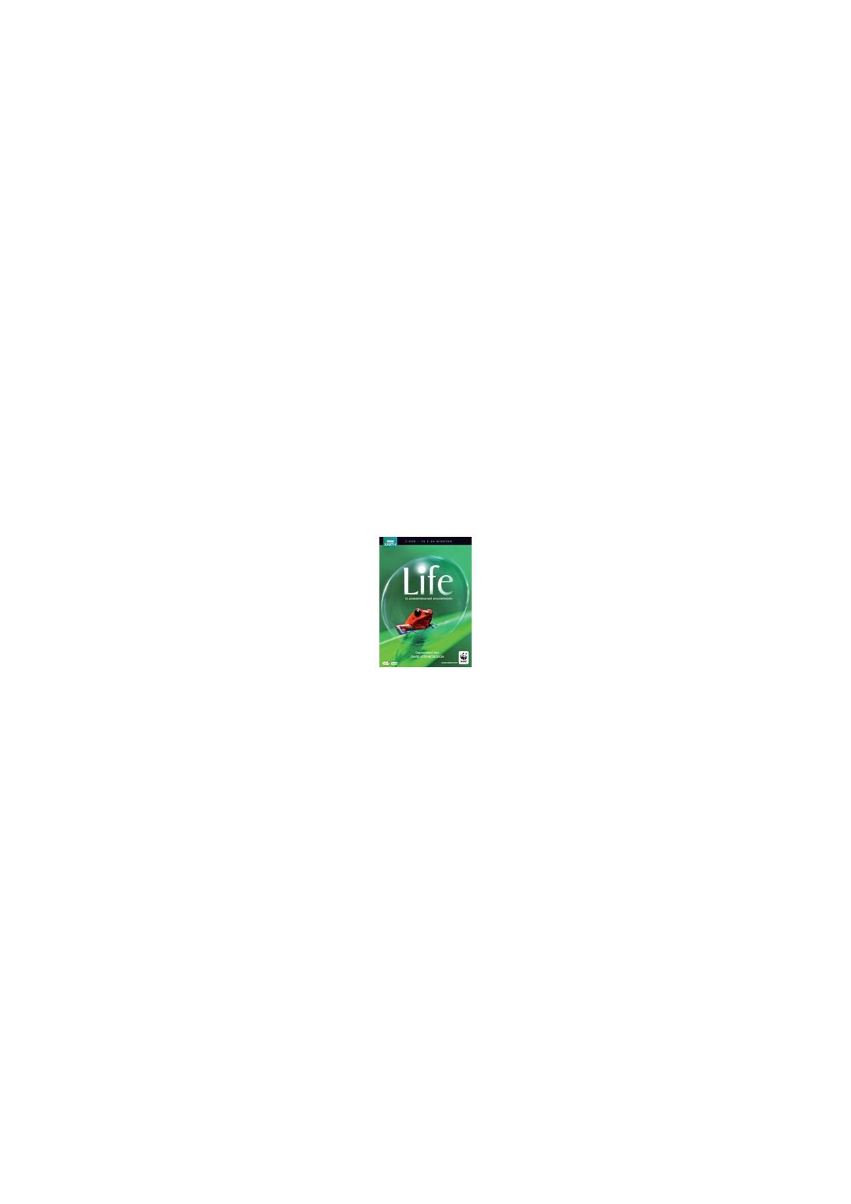 Filmposter voor "Life" met een rode auto op een groene achtergrond.