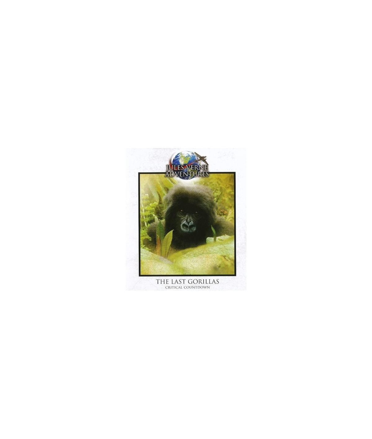 Couverture DVD. Un gorille regarde le spectateur. Le titre est 'The Last Gorillas'.