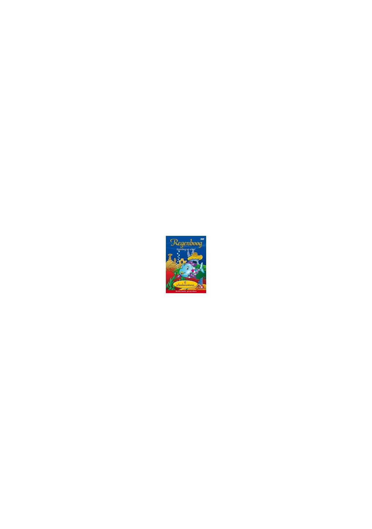 DVD-cover met kleurrijke afbeelding van een vis, getiteld 'Regenboog'.