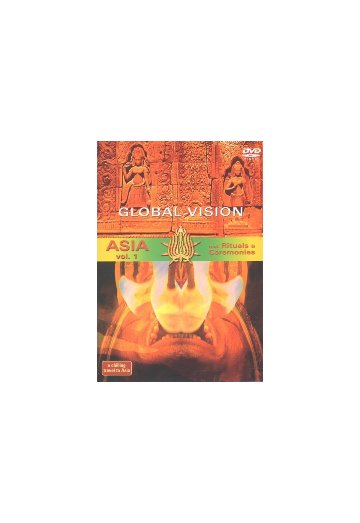 Couverture DVD pour Global Vision: Asia. Images d'art asiatique et titre.
