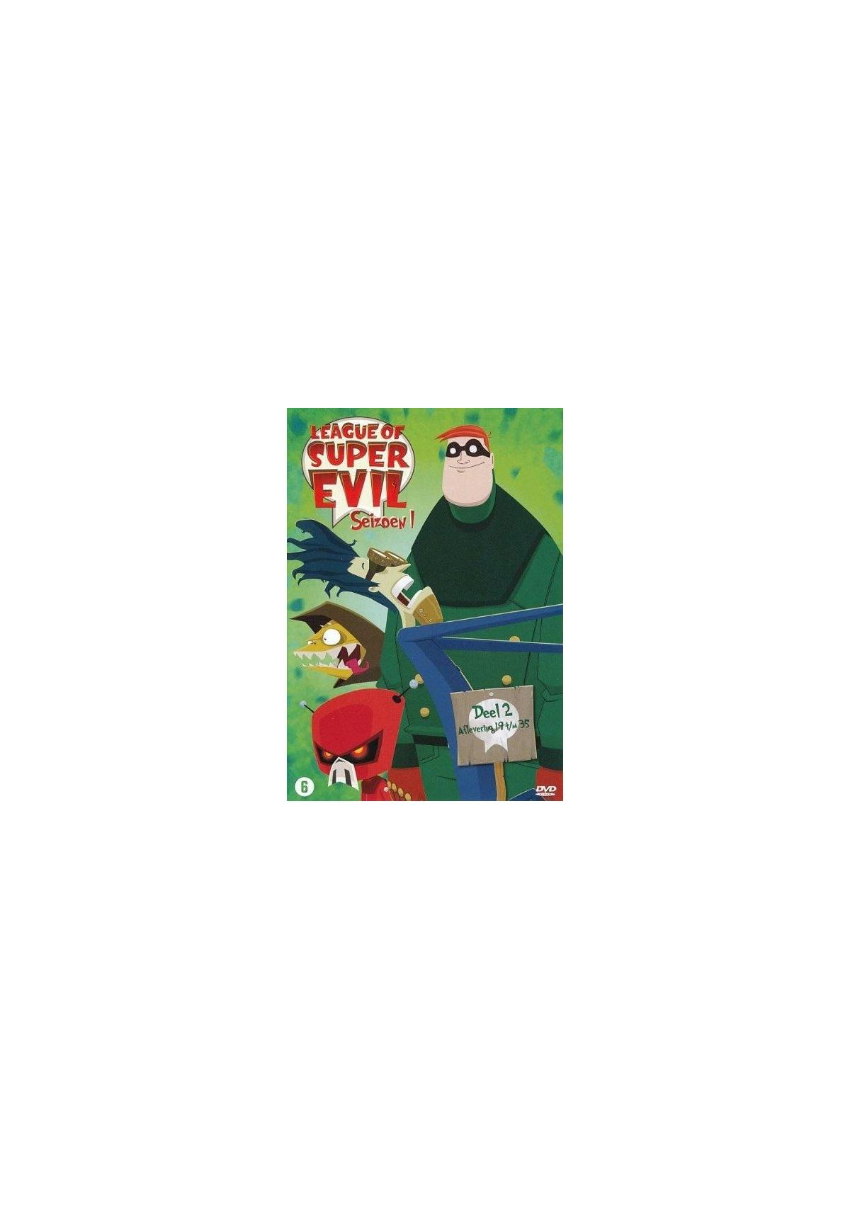 DVD-hoes: 'League of Super Evil' met tekenfilmfiguren.