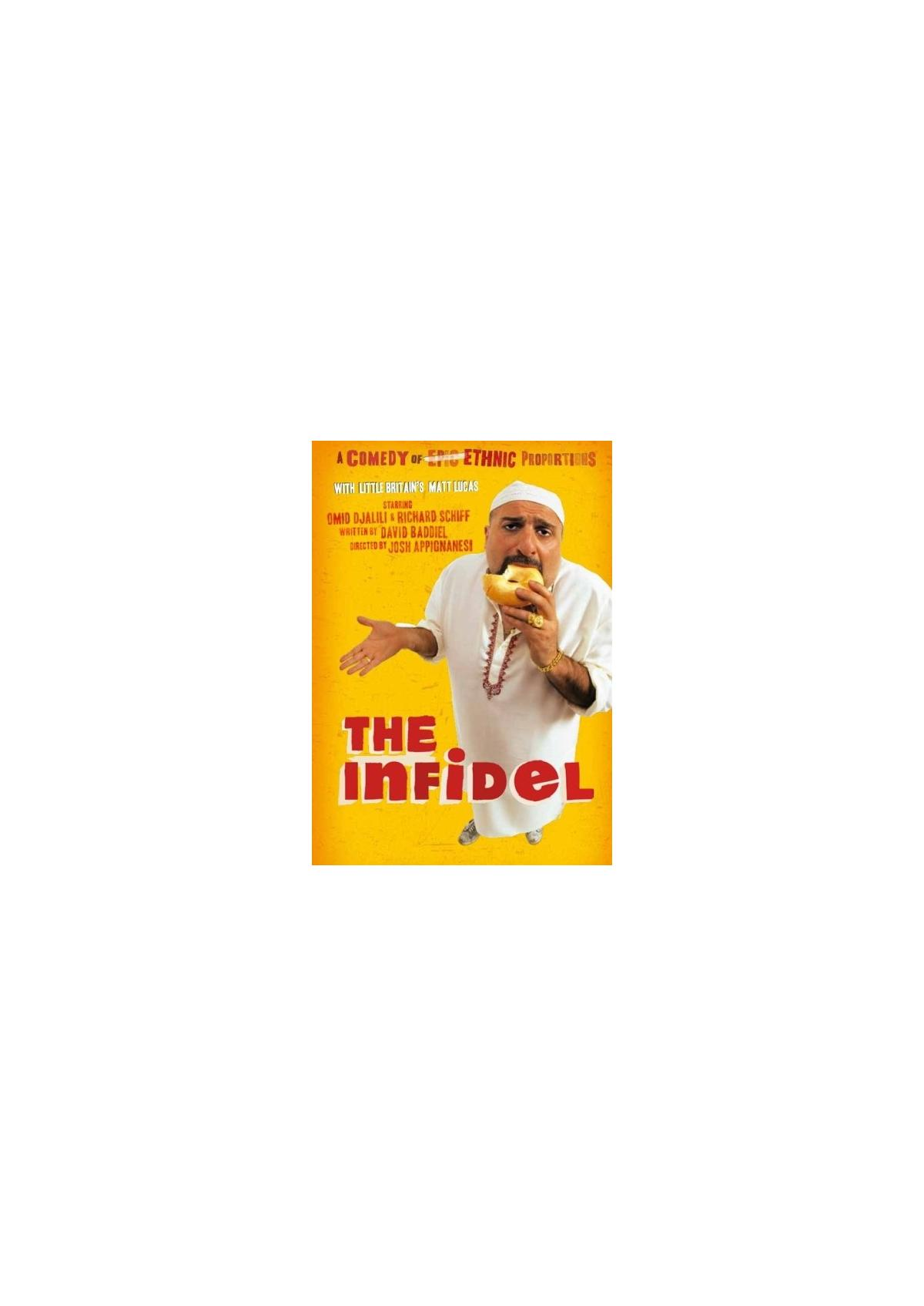 Filmposter: Man eet. Titel: The Infidel.