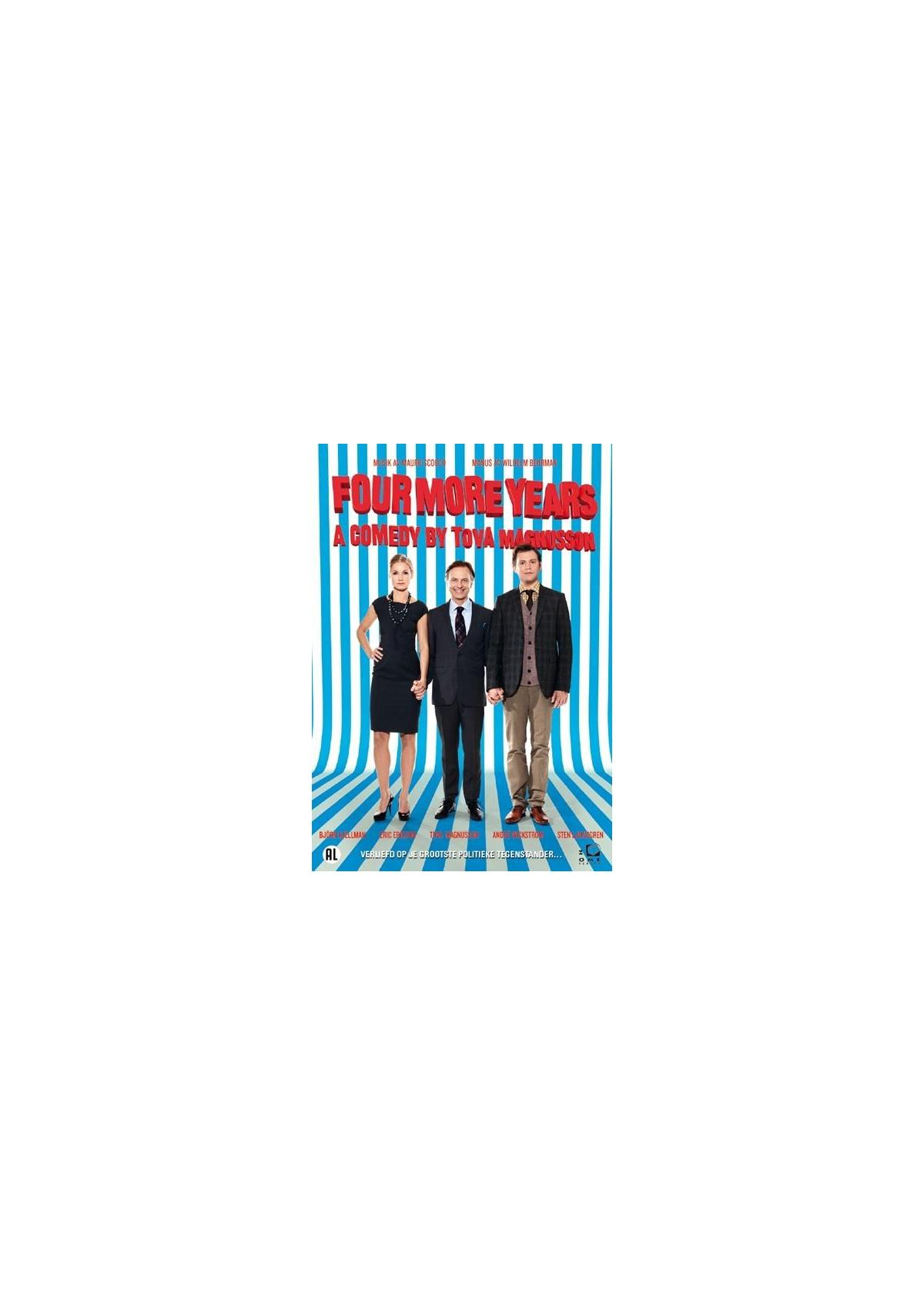 Affiche du film 'Four More Years' avec trois personnes debout.
