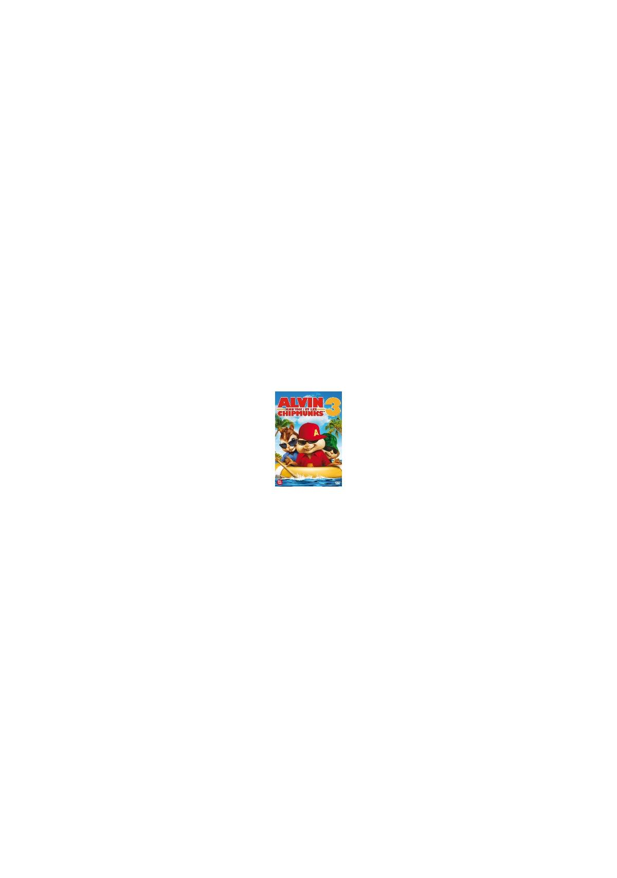 Affiche de film avec des chipmunks. Le titre est "Alvin et les Chipmunks 3".