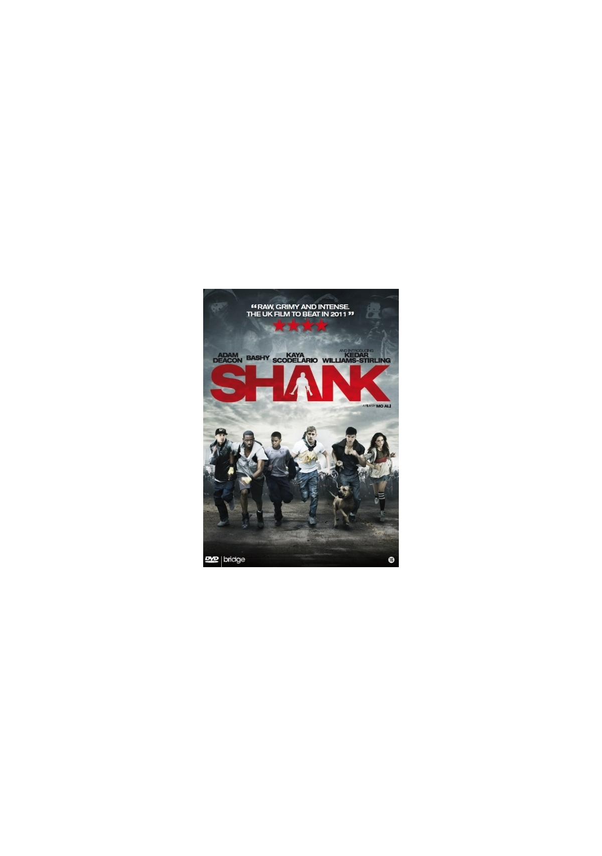 Affiche de film avec des gens qui courent. Le titre est "Shank".
