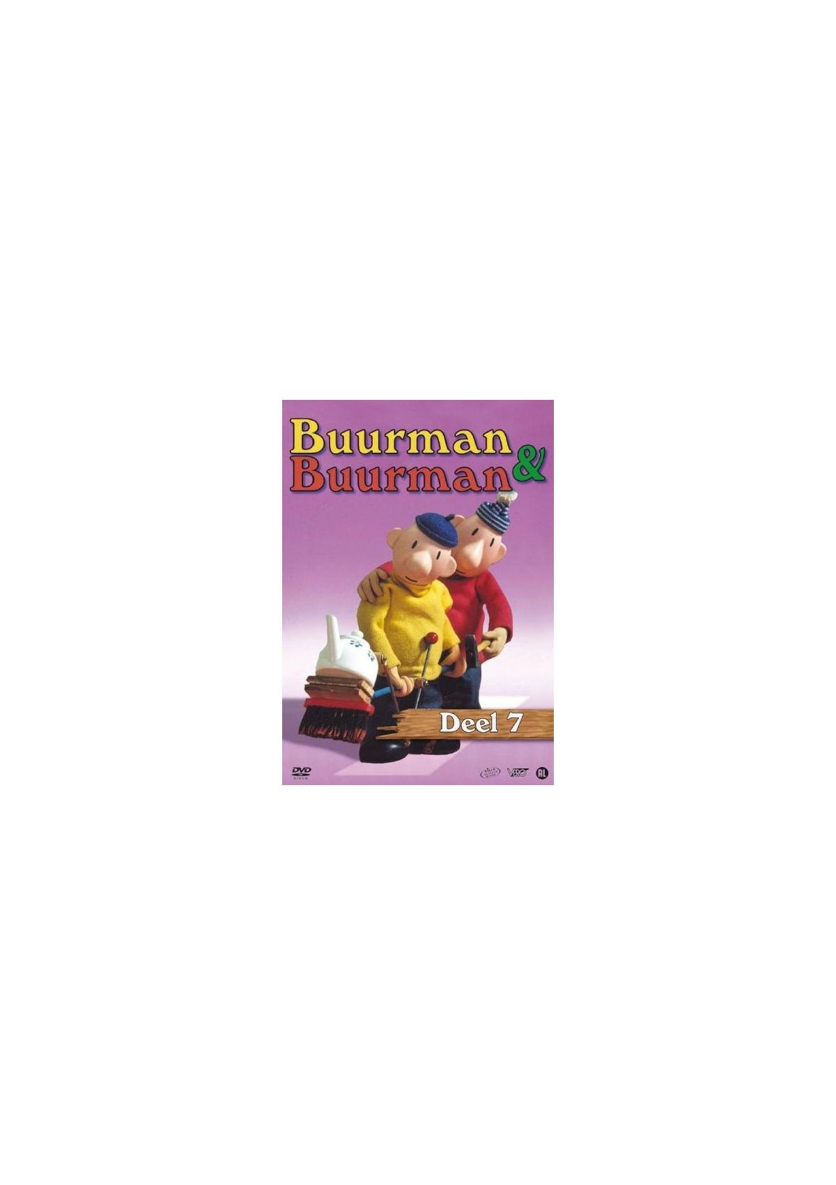 Couverture DVD de 'Buurman & Buurman'. Deux personnages animés s'embrassent. Le titre est en rose et orange.