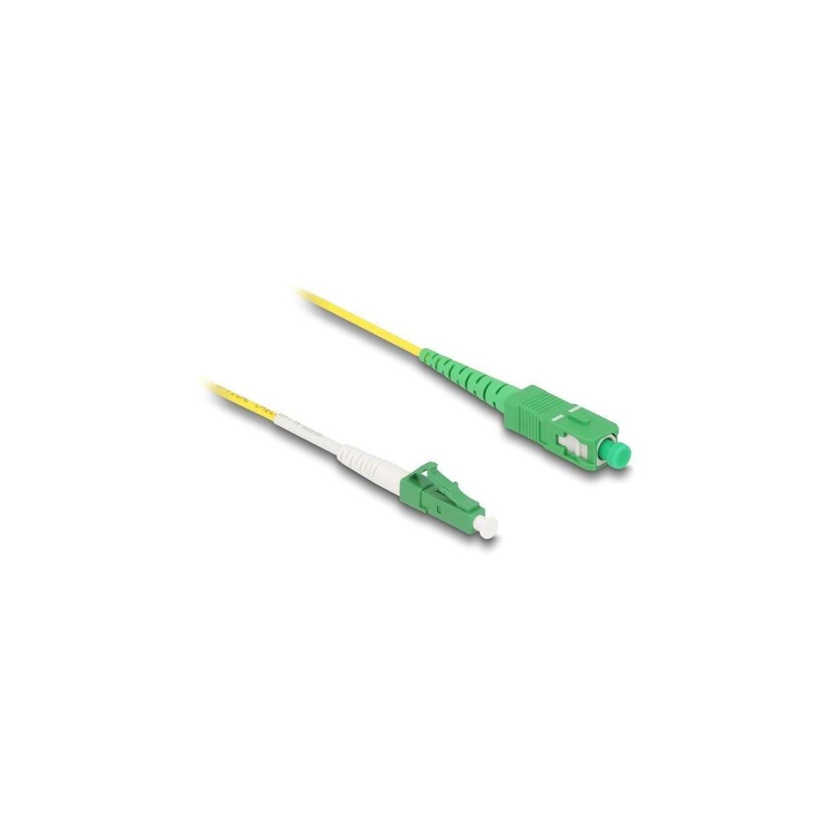 Connettori per cavi in fibra ottica verdi e bianchi.