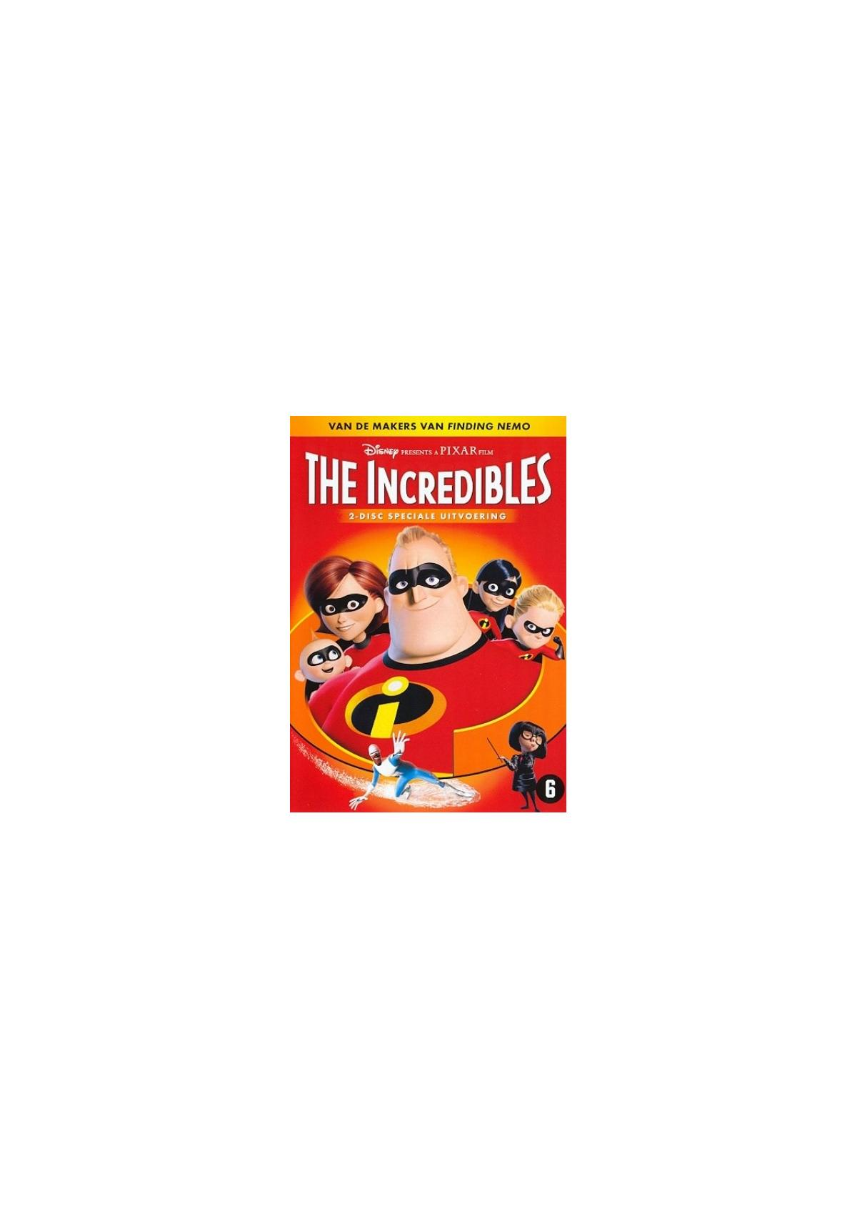 De Incredibles DVD-hoes met cartoonfiguren.
