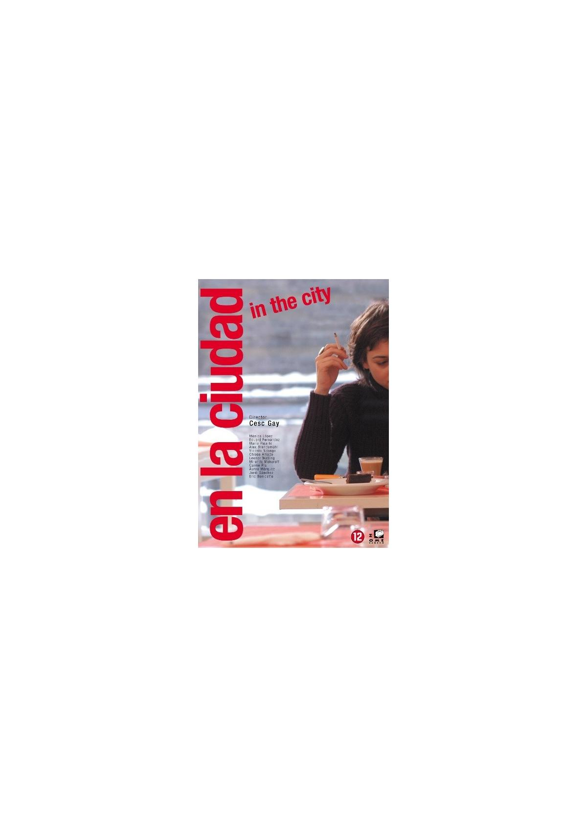 Affiche de film : une femme dans un café. Titre : in the city.