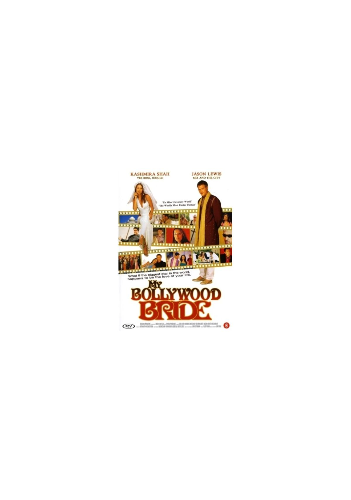 My Bollywood Bride dvd-hoes. Een bruid en bruidegom met filmtitel en foto's.