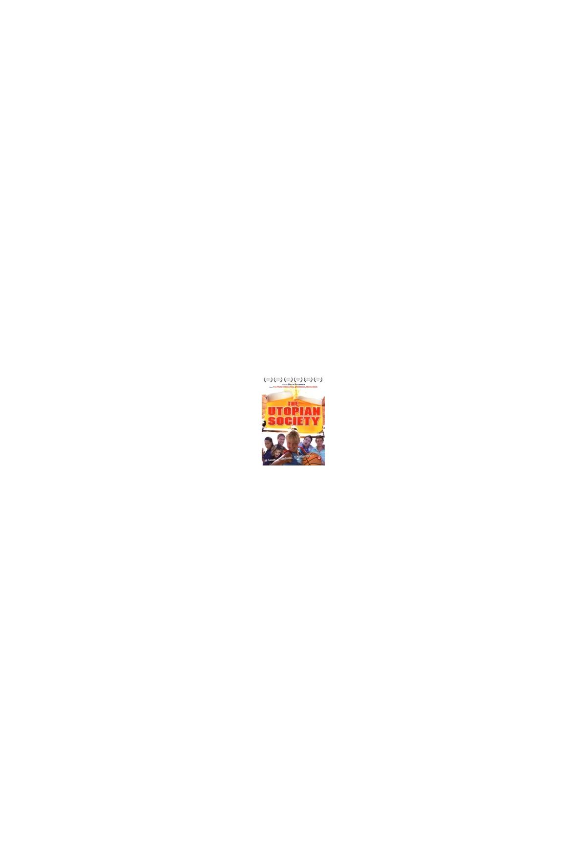 Couverture DVD : un groupe de personnes avec le titre 'The Utopian Society'.