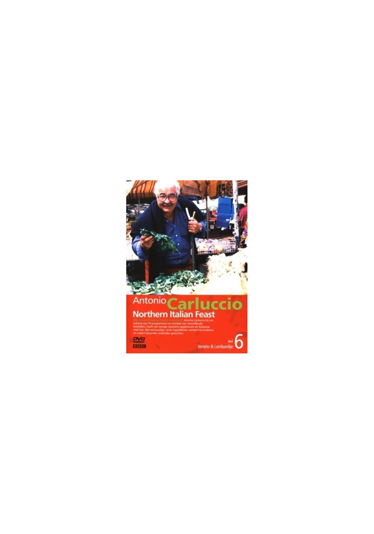 Couverture DVD d'Antonio Carluccio : un homme tenant des feuilles vertes.