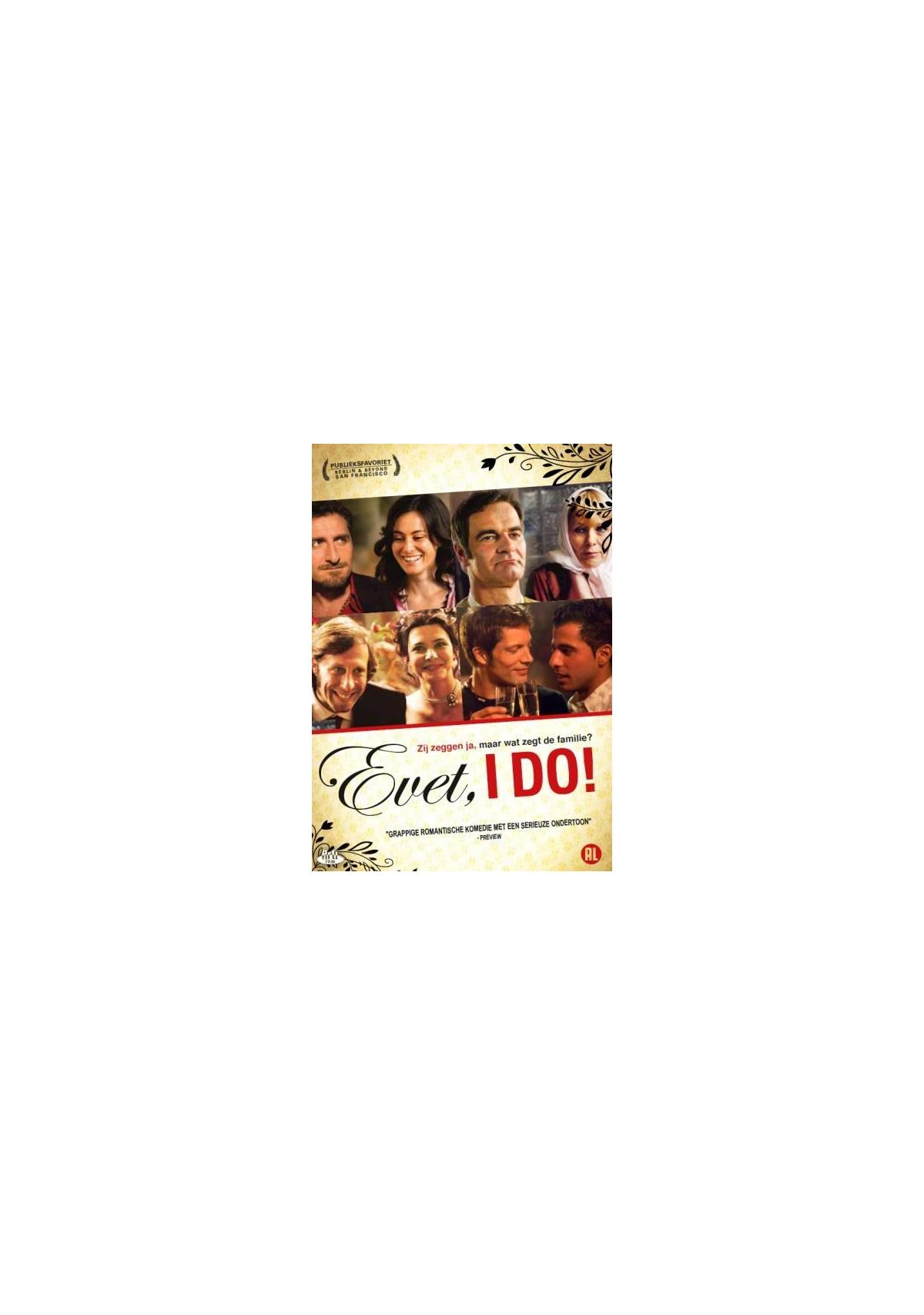 Filmposter met meerdere personen. Titel is 'Evet, I Do!'. Tekst in de linkerbovenhoek.