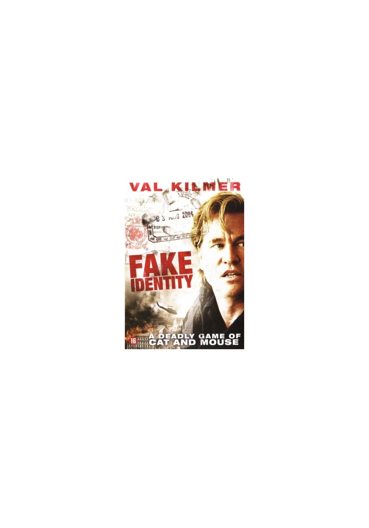 DVD-hoes: Gezicht van Val Kilmer. Titel: Fake Identity.
