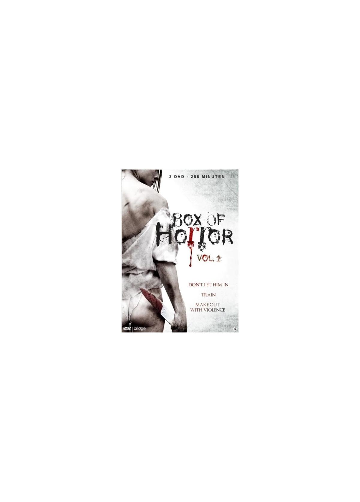 Box of Horror Vol. 1. DVD-hoes met man en mes.