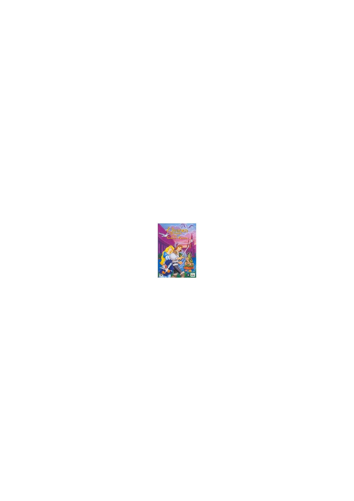 Couverture DVD : Une scène de dessin animé avec un dragon et un château, ainsi qu'un titre.