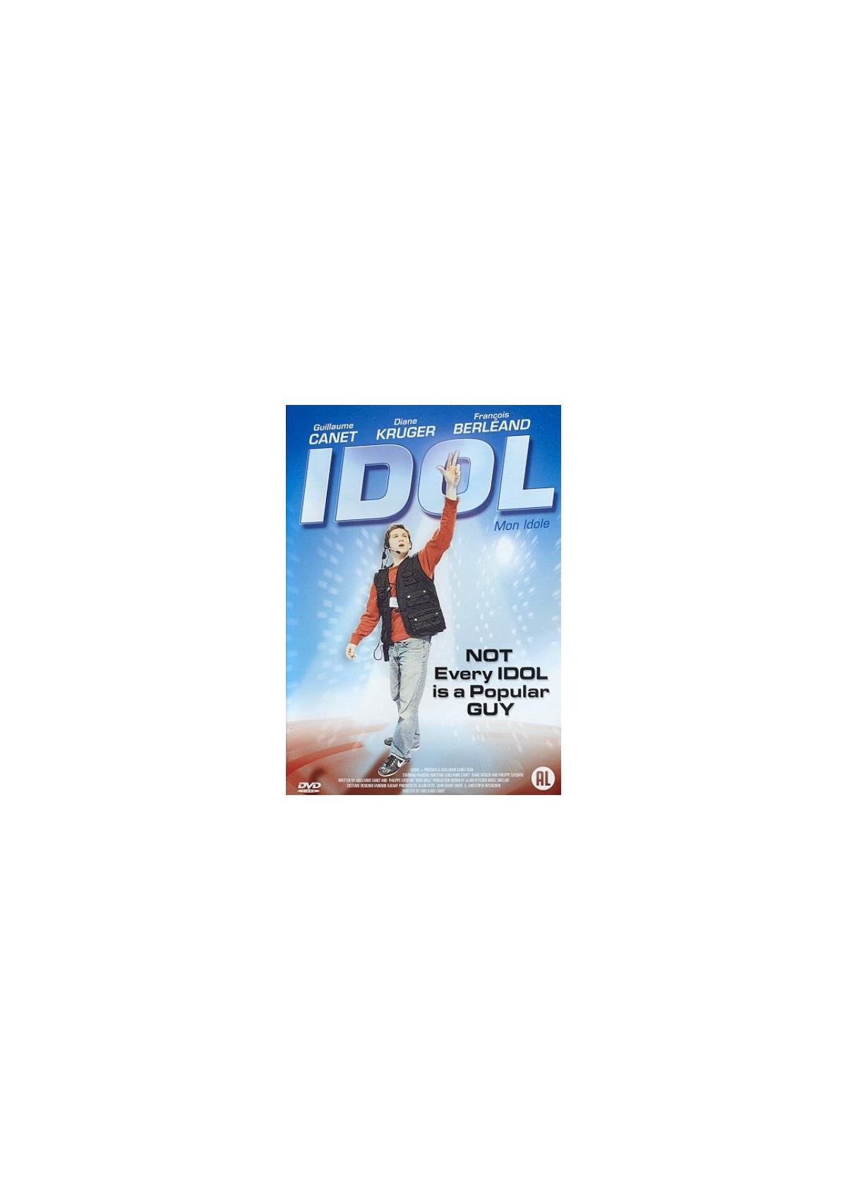 Couverture de film : Un homme sur un skateboard. Texte 'Idol' et noms d'acteurs. 'Not Every Idol'.