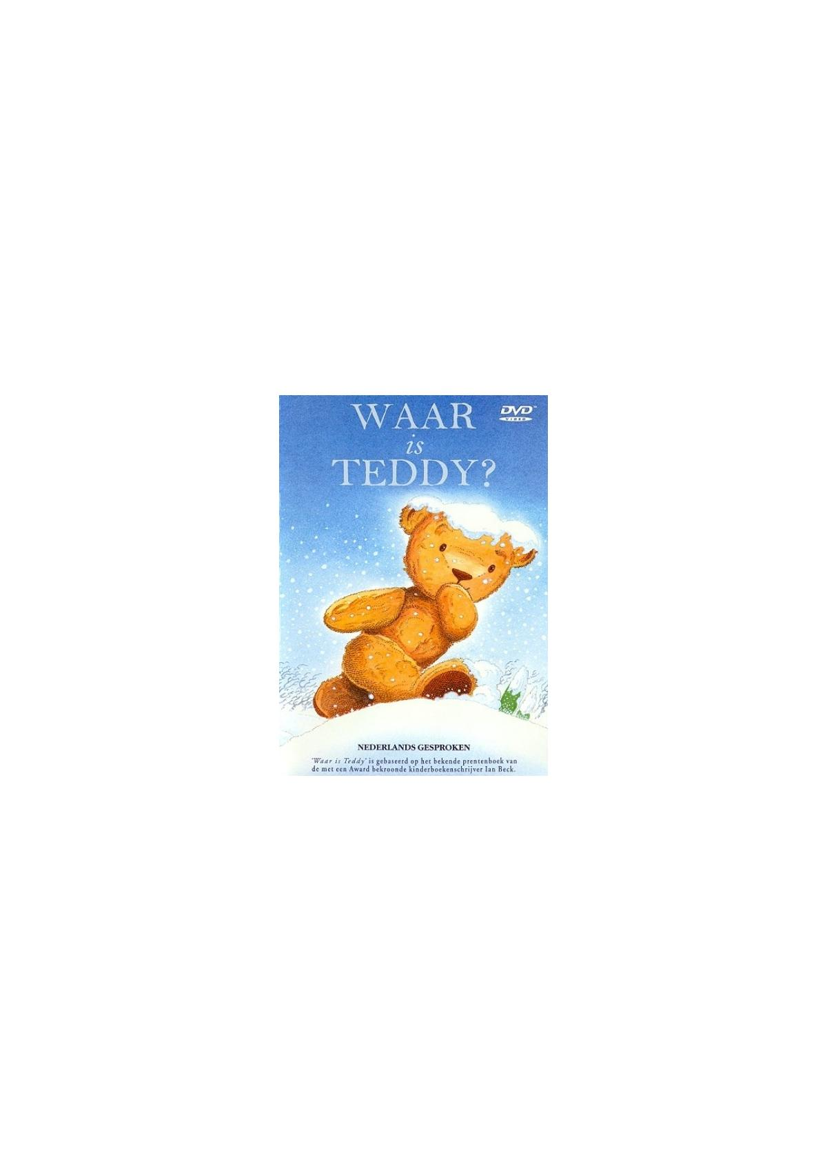 Couverture de DVD avec un ours en peluche de dessin animé dans la neige. Le titre dit
