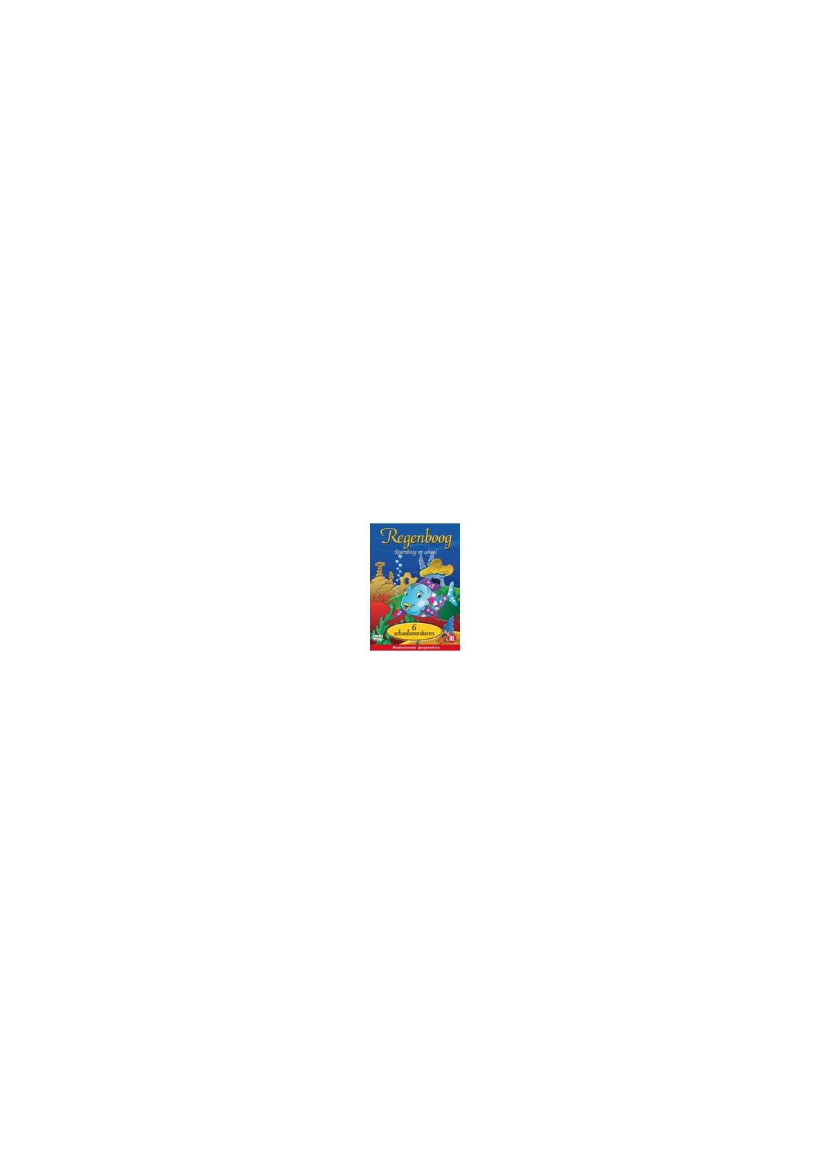 Couverture DVD avec le titre 'Regenboog'. Illustration de dessin animé.