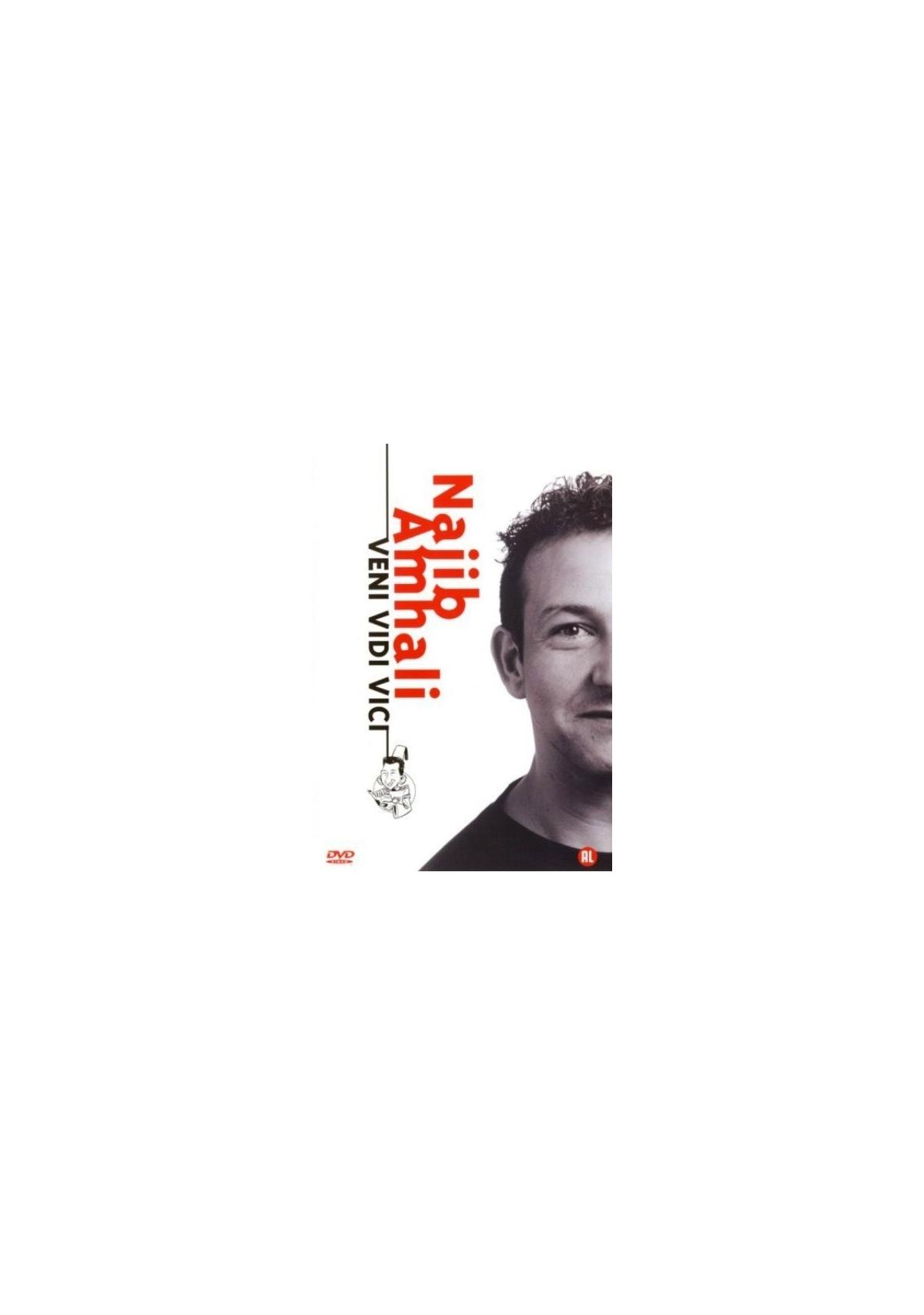 Couverture DVD de Najib Amhali. Elle présente le visage d'un homme avec du texte en ligne verticale.