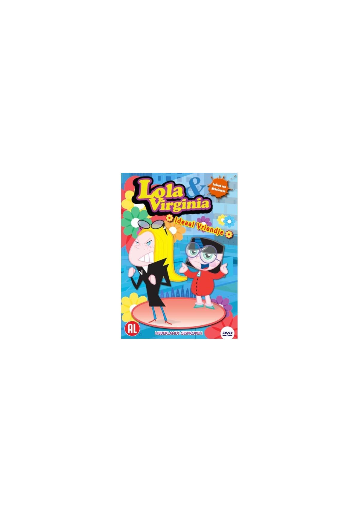 Couverture DVD : Lola & Virginia, personnages de dessins animés sur un fond floral.