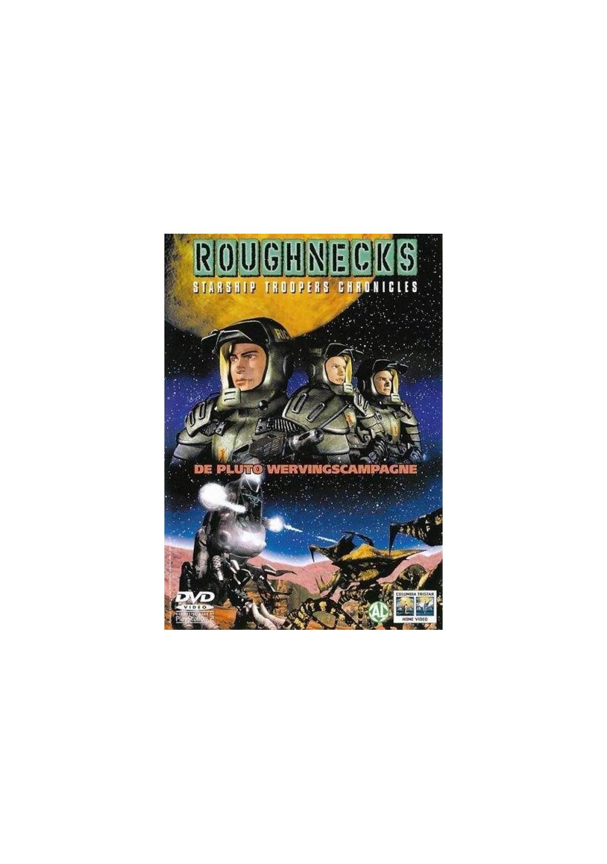 Filmposter 'Roughnecks: Starship Troopers Chronicles' met soldaten en een planeet.