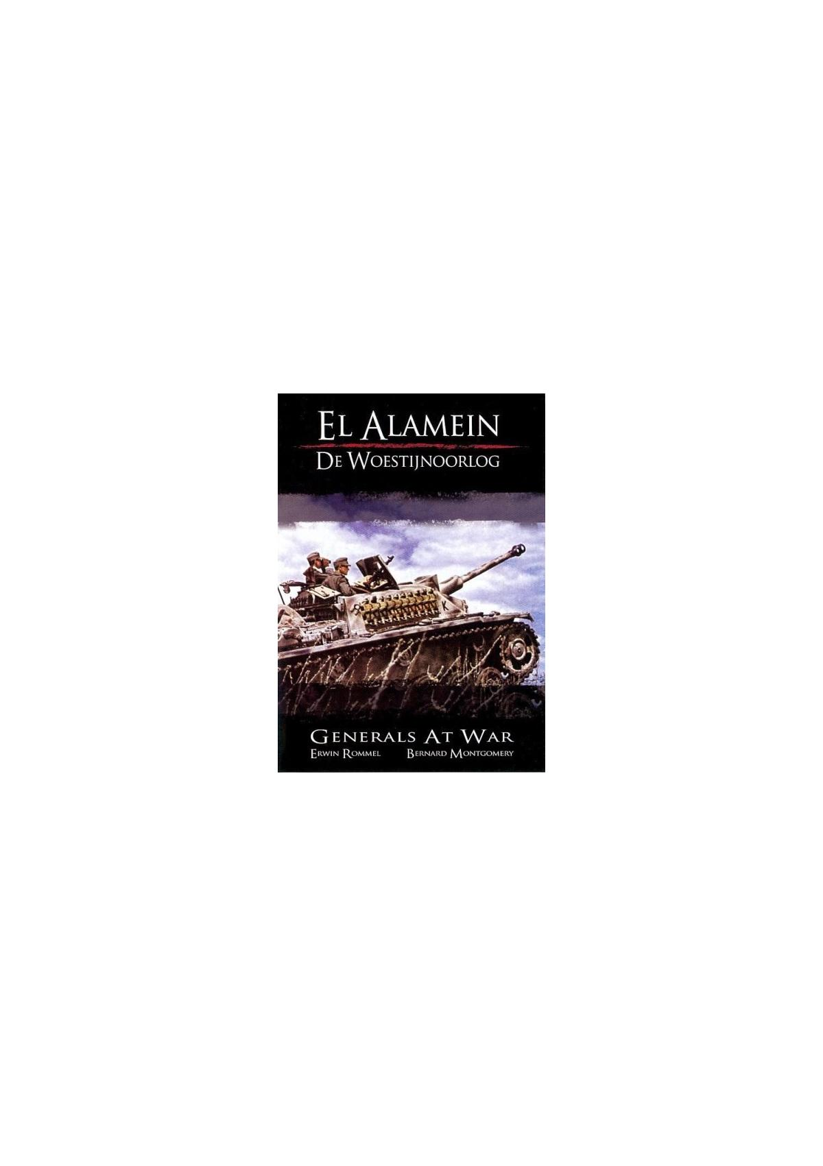 DVD-hoes van 'El Alamein' met een tank op de voorkant.